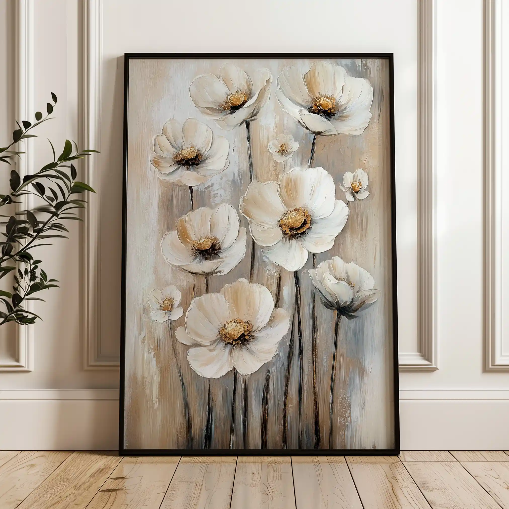 Floral Canvas Wall Art WAD1524-F 90 x 60 cm / Stretched on hidden frame