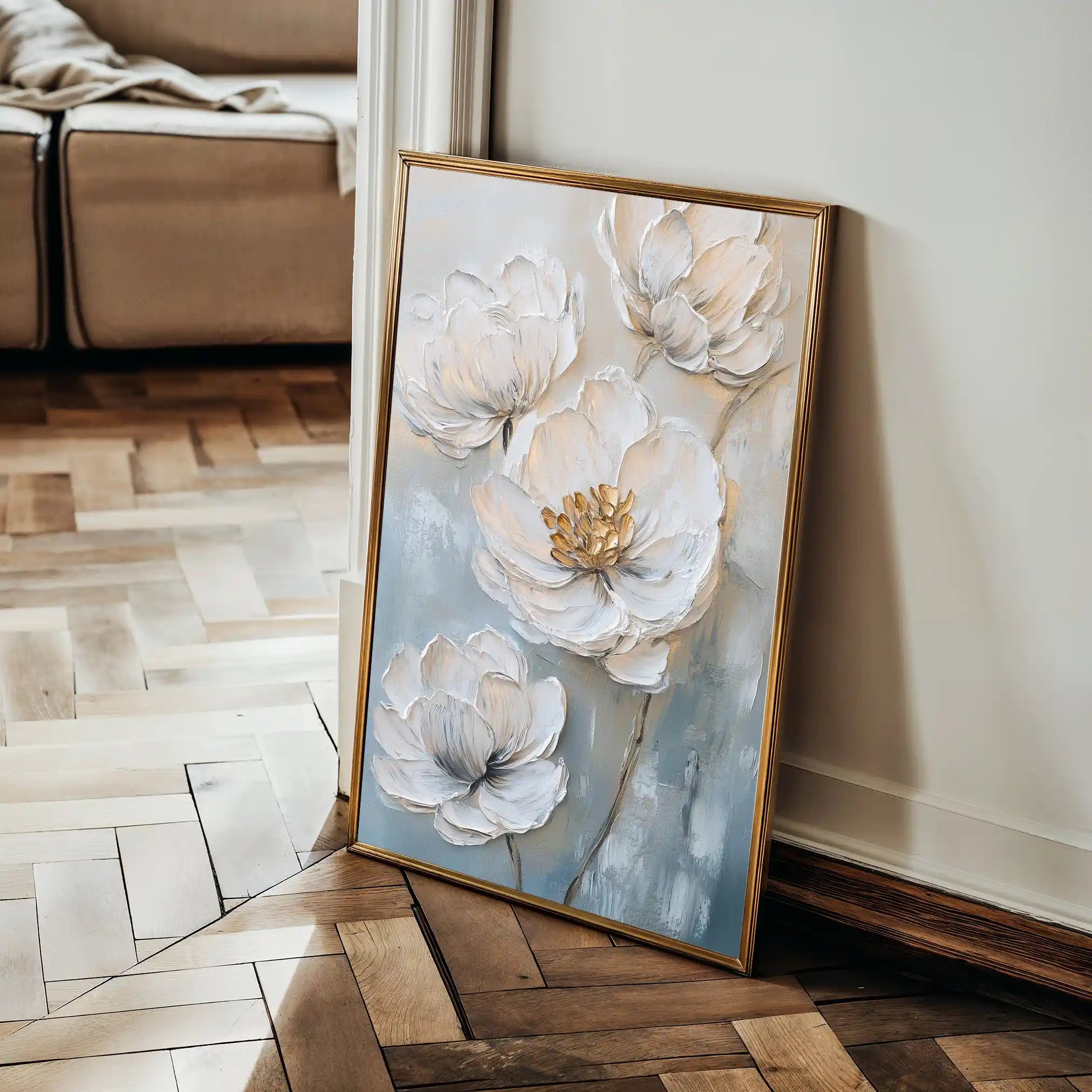 Floral Canvas Wall Art WAD1528-F 90 x 60 cm / Stretched on hidden frame