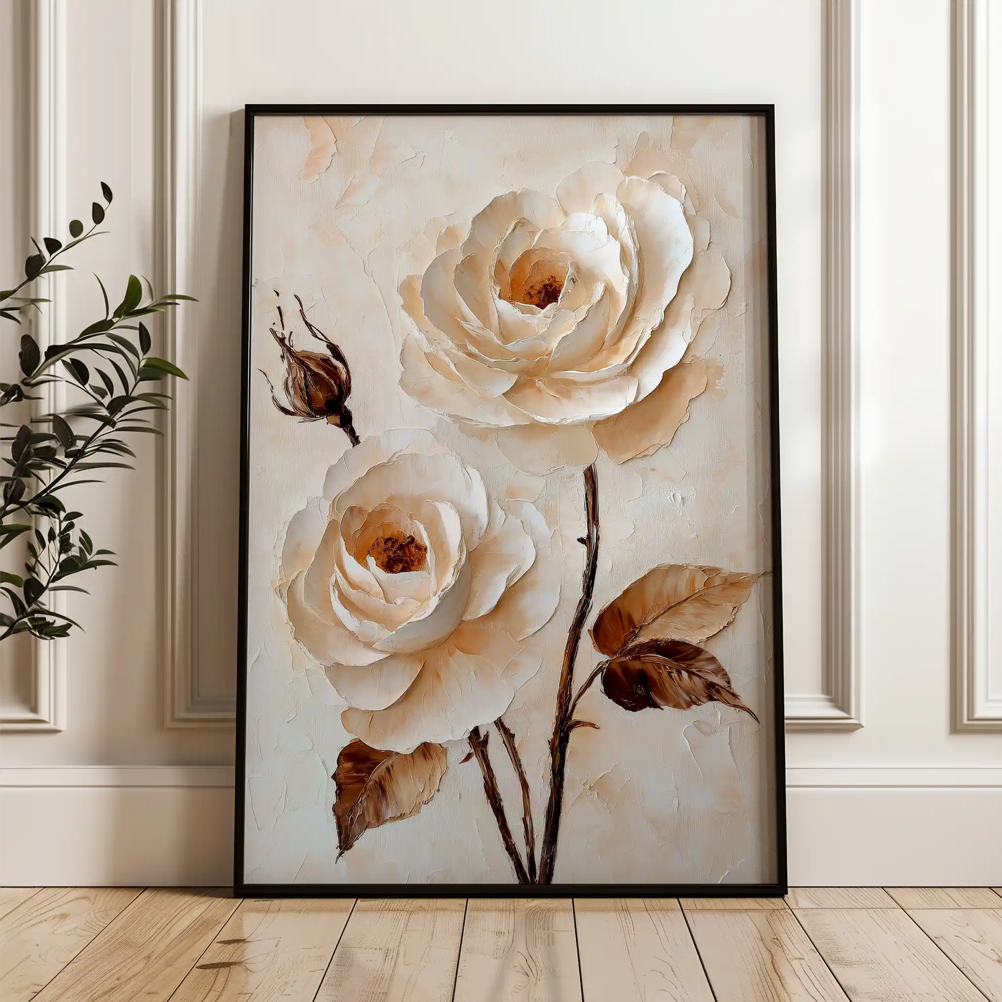 Floral Canvas Wall Art WAD1529-F 90 x 60 cm / Stretched on hidden frame