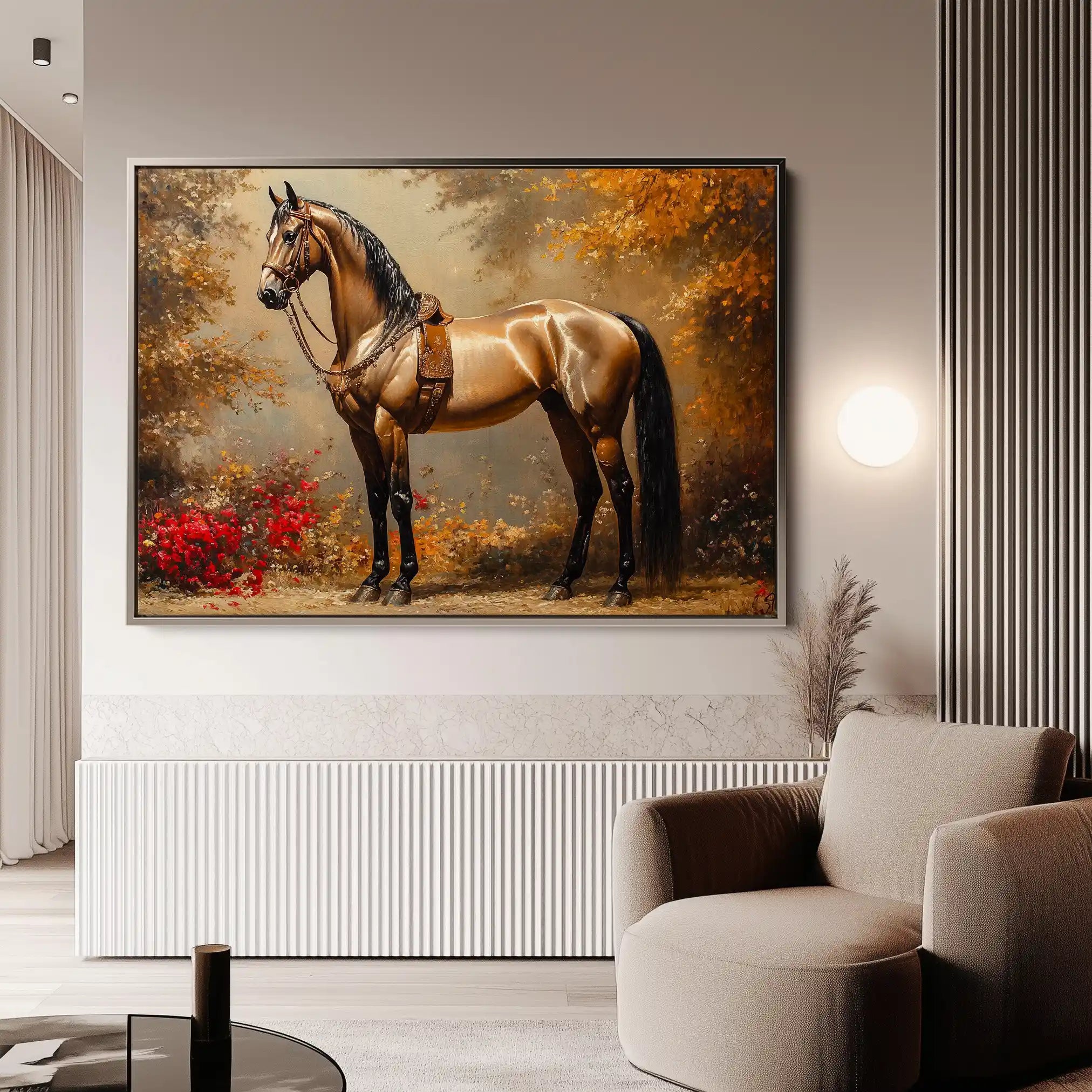 Horses 153 Canvas Art 90 x 60 cm / Stretched on hidden frame