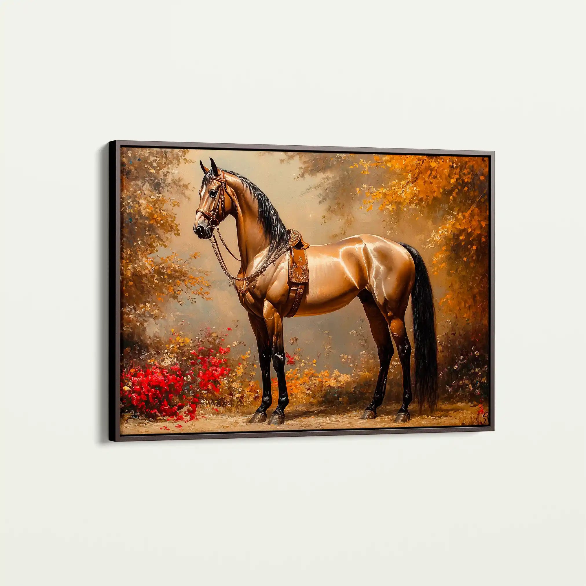 Horses 153 Canvas Art 90 x 60 cm / Stretched on hidden frame