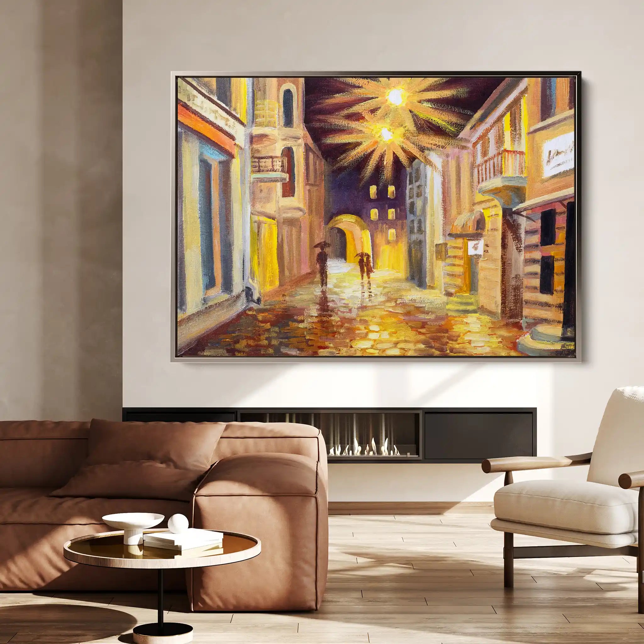 Landscape 153 Canvas Art 90 x 60 cm / Stretched on hidden frame