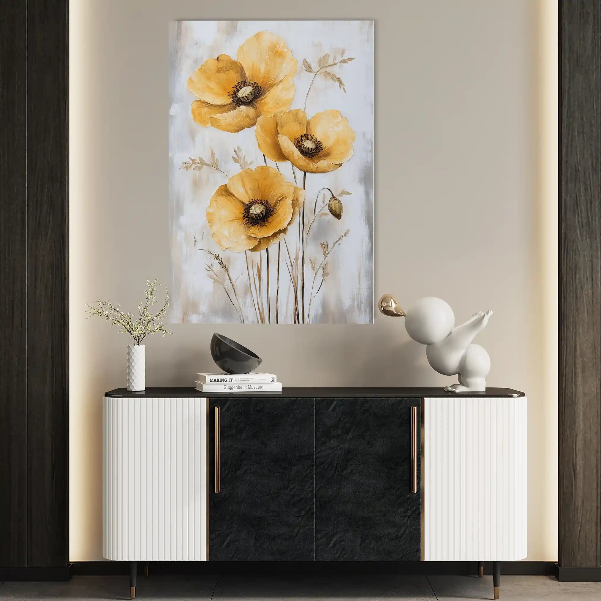 Floral Canvas Wall Art WAD1535-F 90 x 60 cm / Stretched on hidden frame