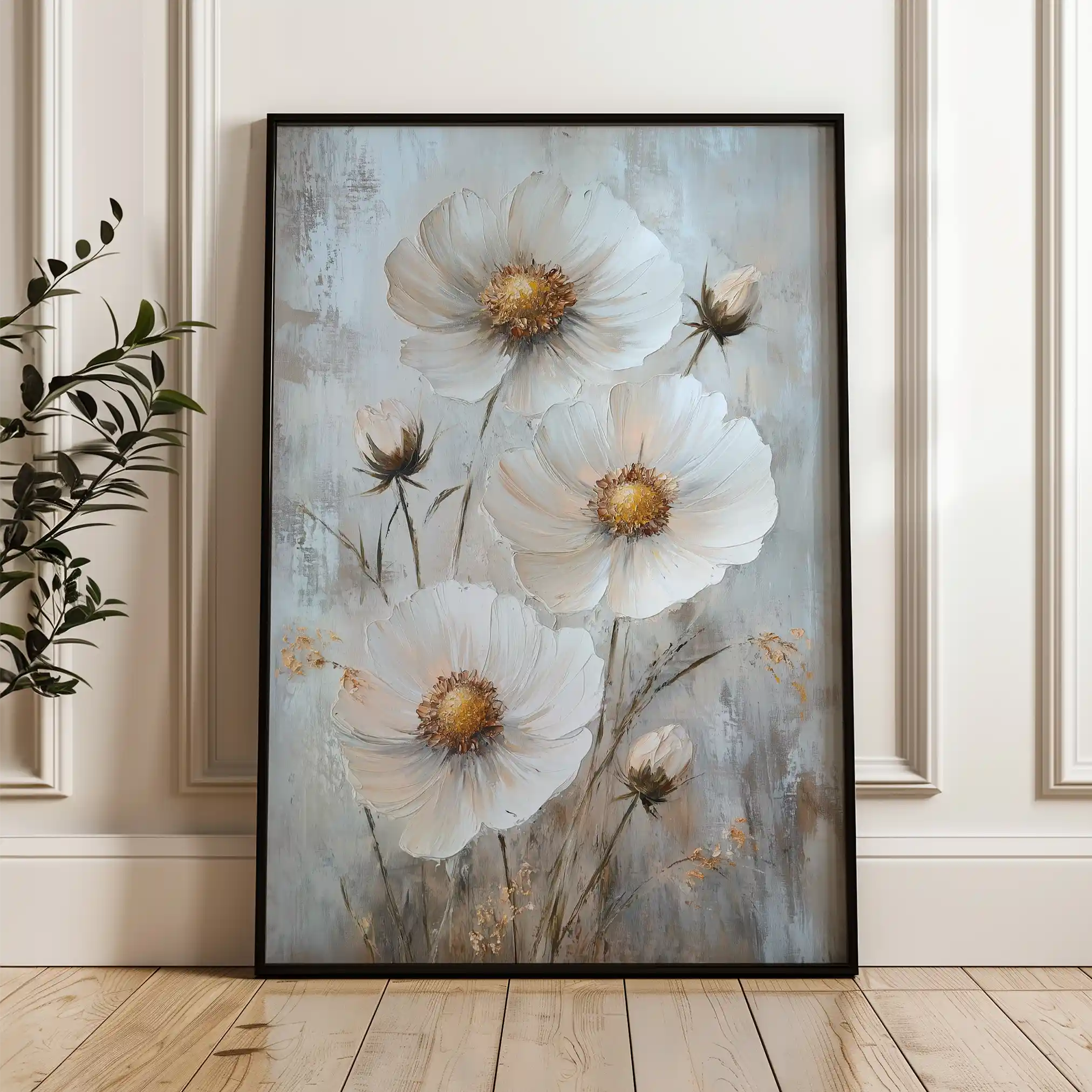 Floral Canvas Wall Art WAD1538-F 90 x 60 cm / Stretched on hidden frame