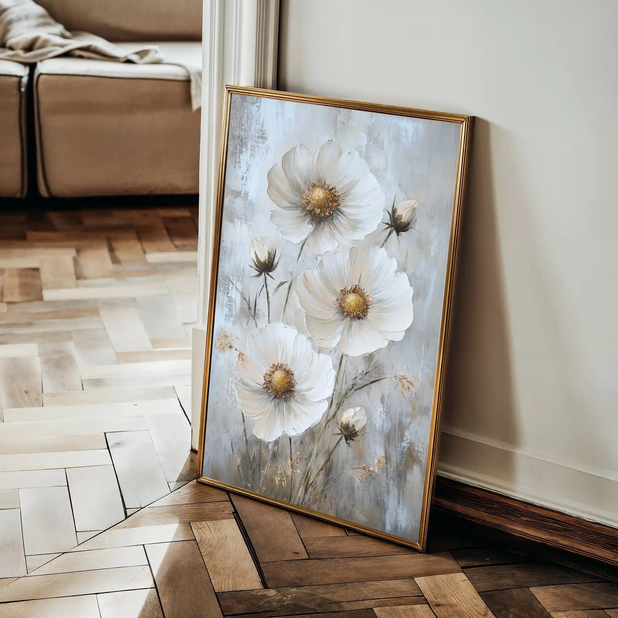Floral Canvas Wall Art WAD1538-F 90 x 60 cm / Stretched on hidden frame