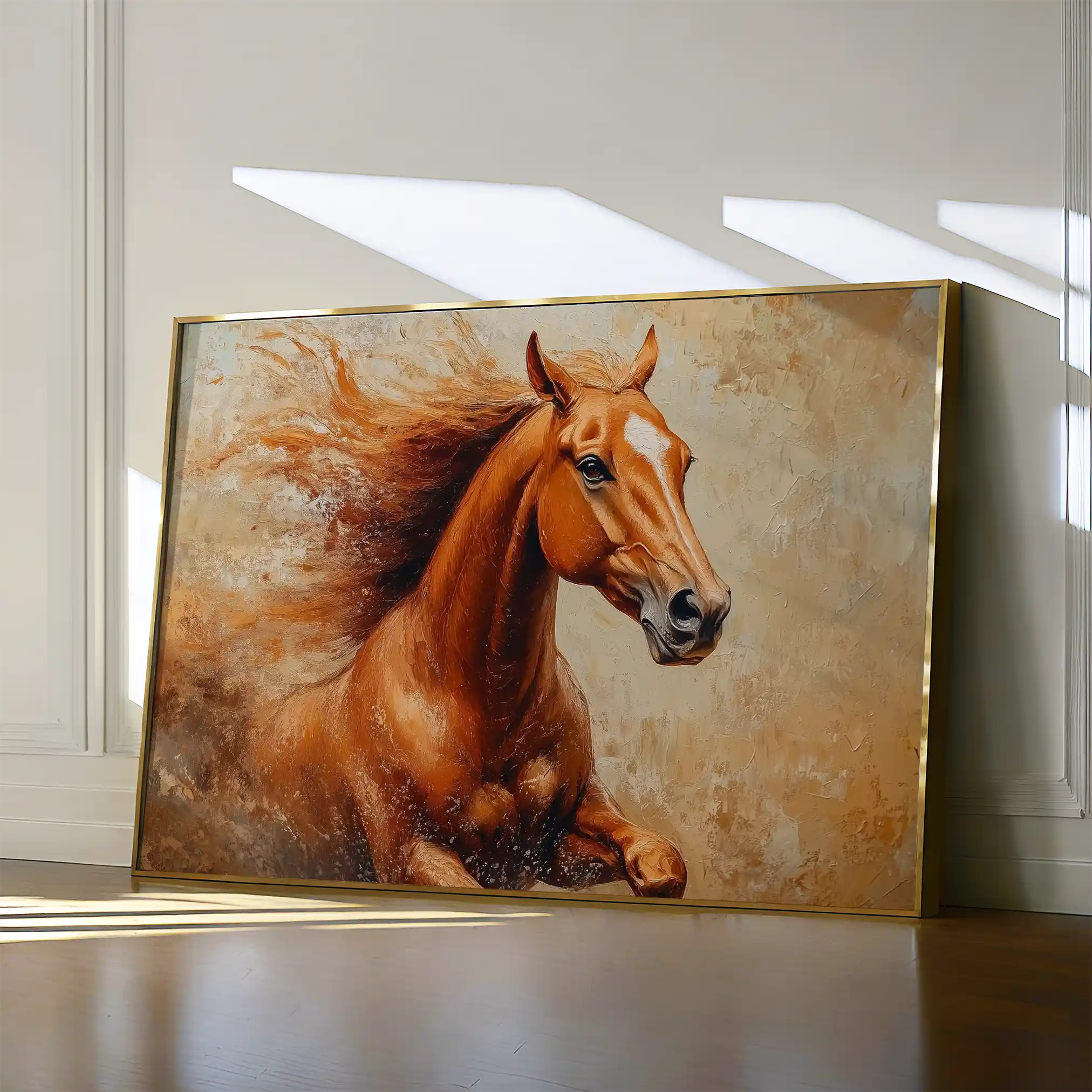 Horses 154 Canvas Art 90 x 60 cm / Stretched on hidden frame