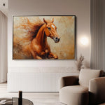 Horses 154 Canvas Art 90 x 60 cm / Stretched on hidden frame