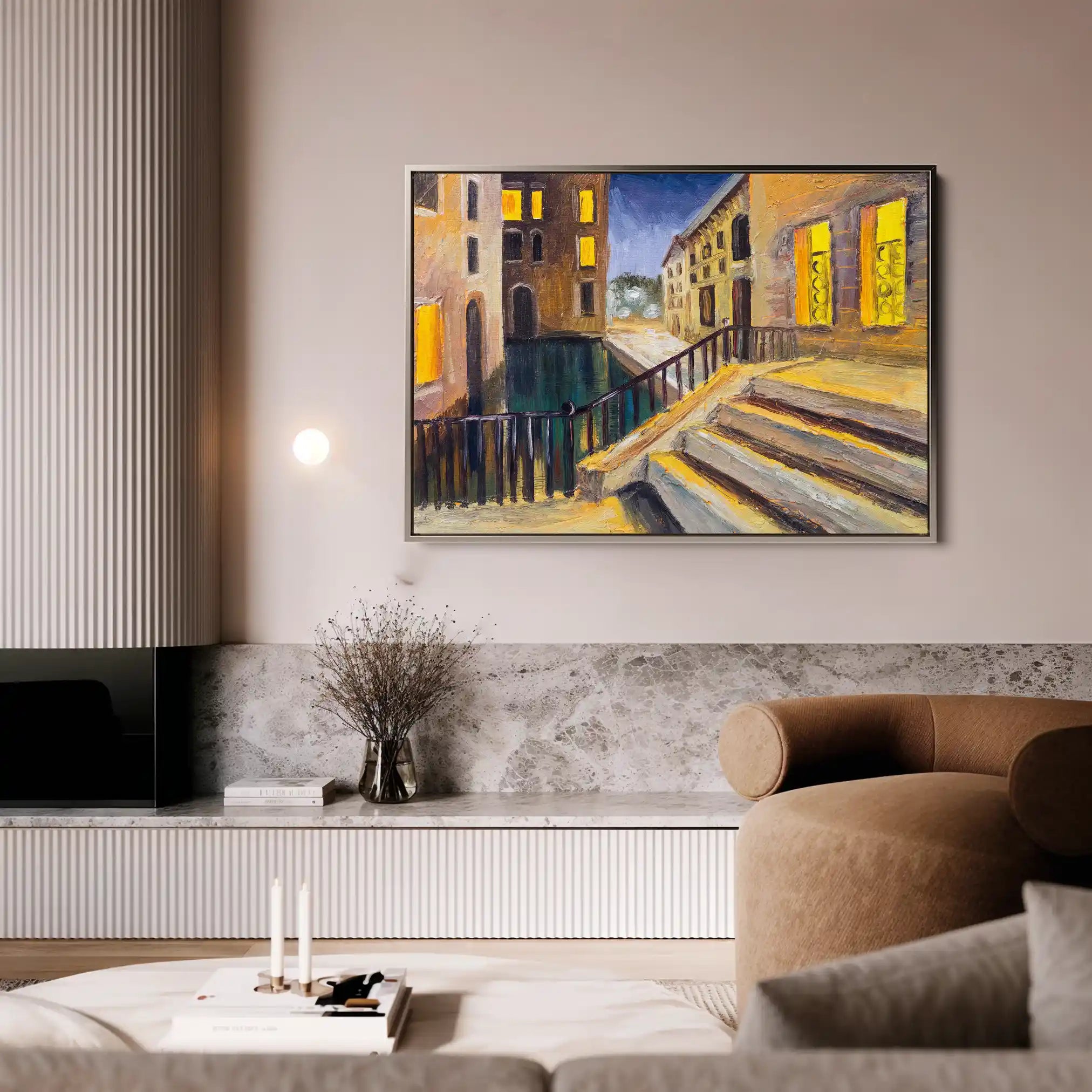 Landscape 154 Canvas Art 90 x 60 cm / Stretched on hidden frame