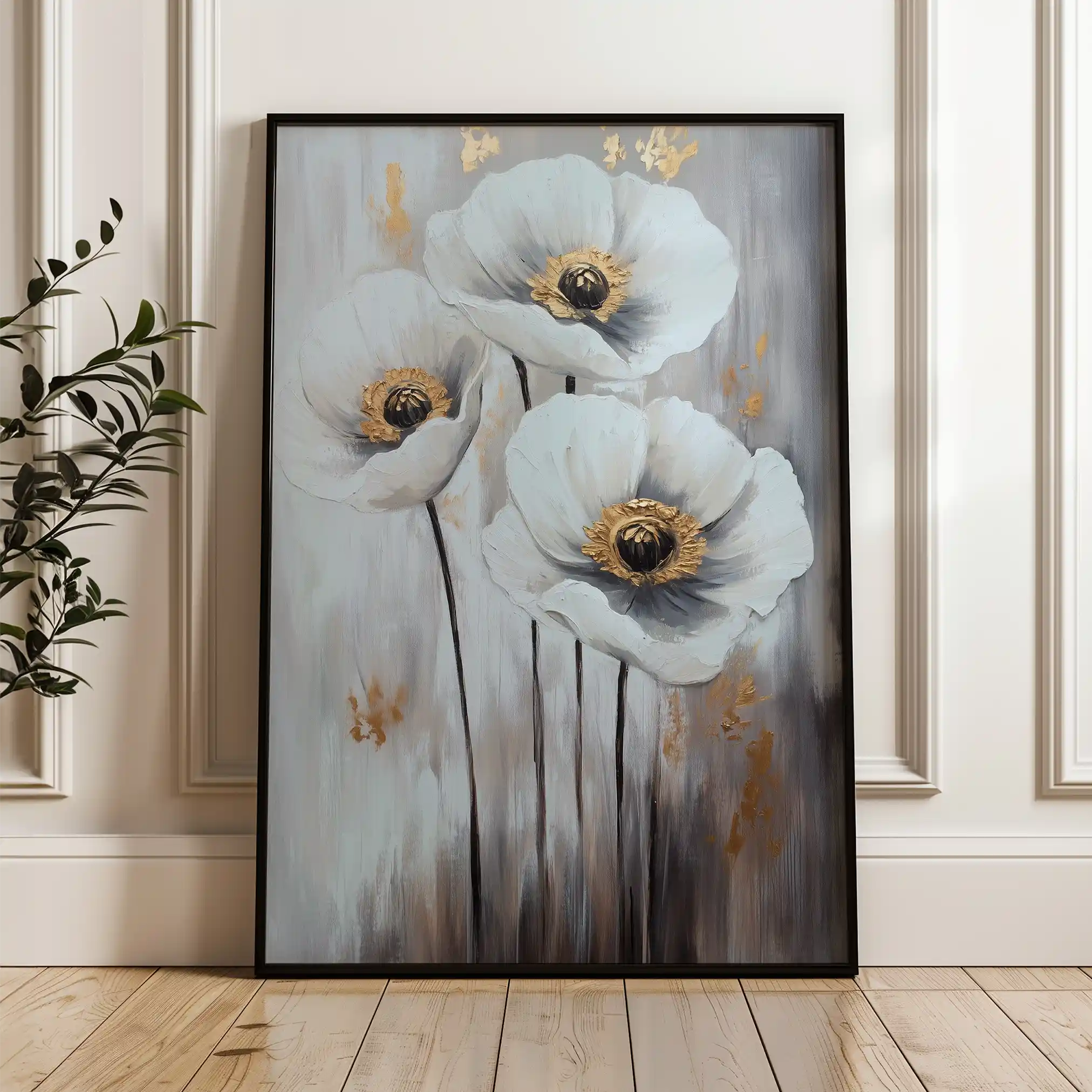 Floral Canvas Wall Art WAD1541-F 90 x 60 cm / Stretched on hidden frame