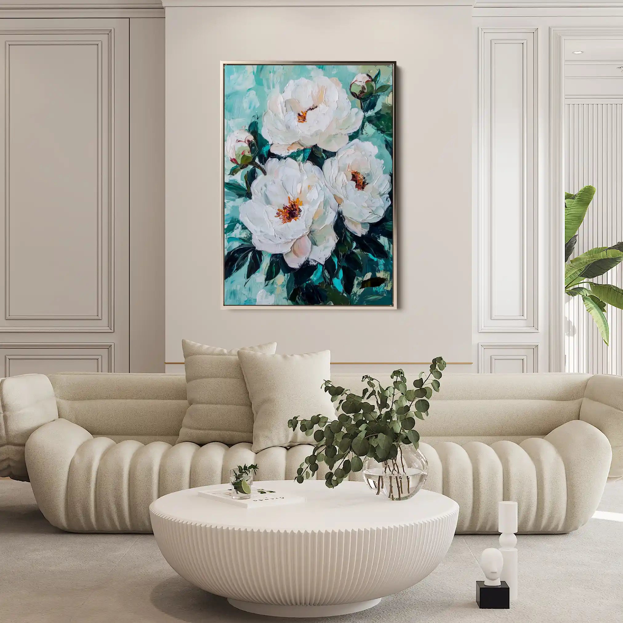 Floral Canvas Wall Art WAD1542-F 90 x 60 cm / Stretched on hidden frame