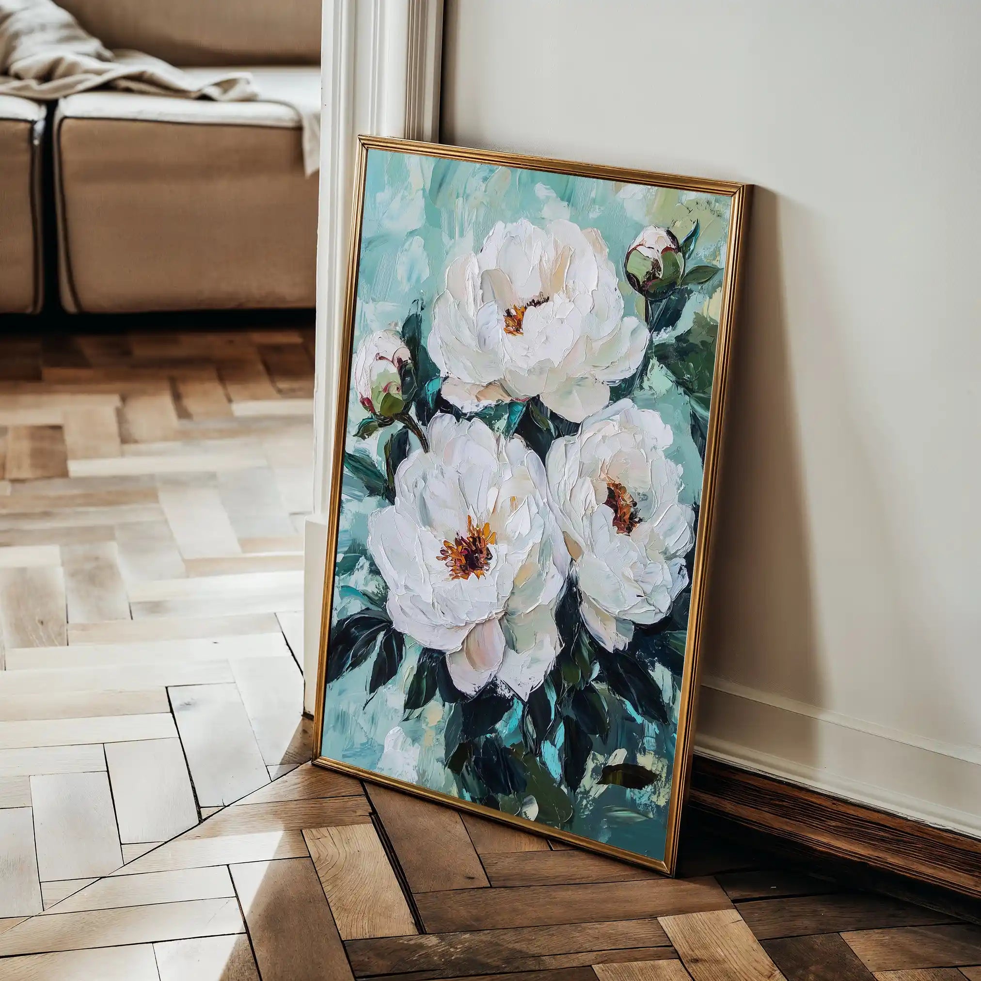 Floral Canvas Wall Art WAD1542-F 90 x 60 cm / Stretched on hidden frame