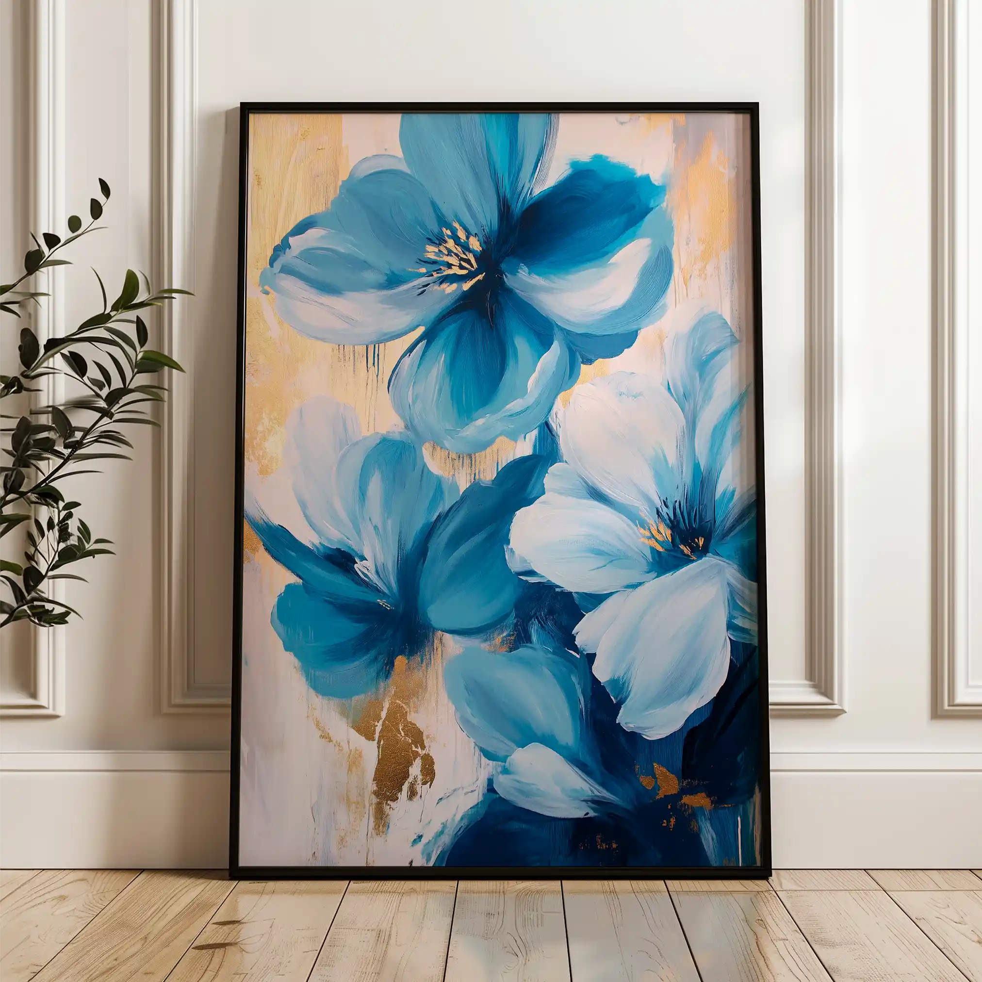 Floral Canvas Wall Art WAD1544-F 90 x 60 cm / Stretched on hidden frame