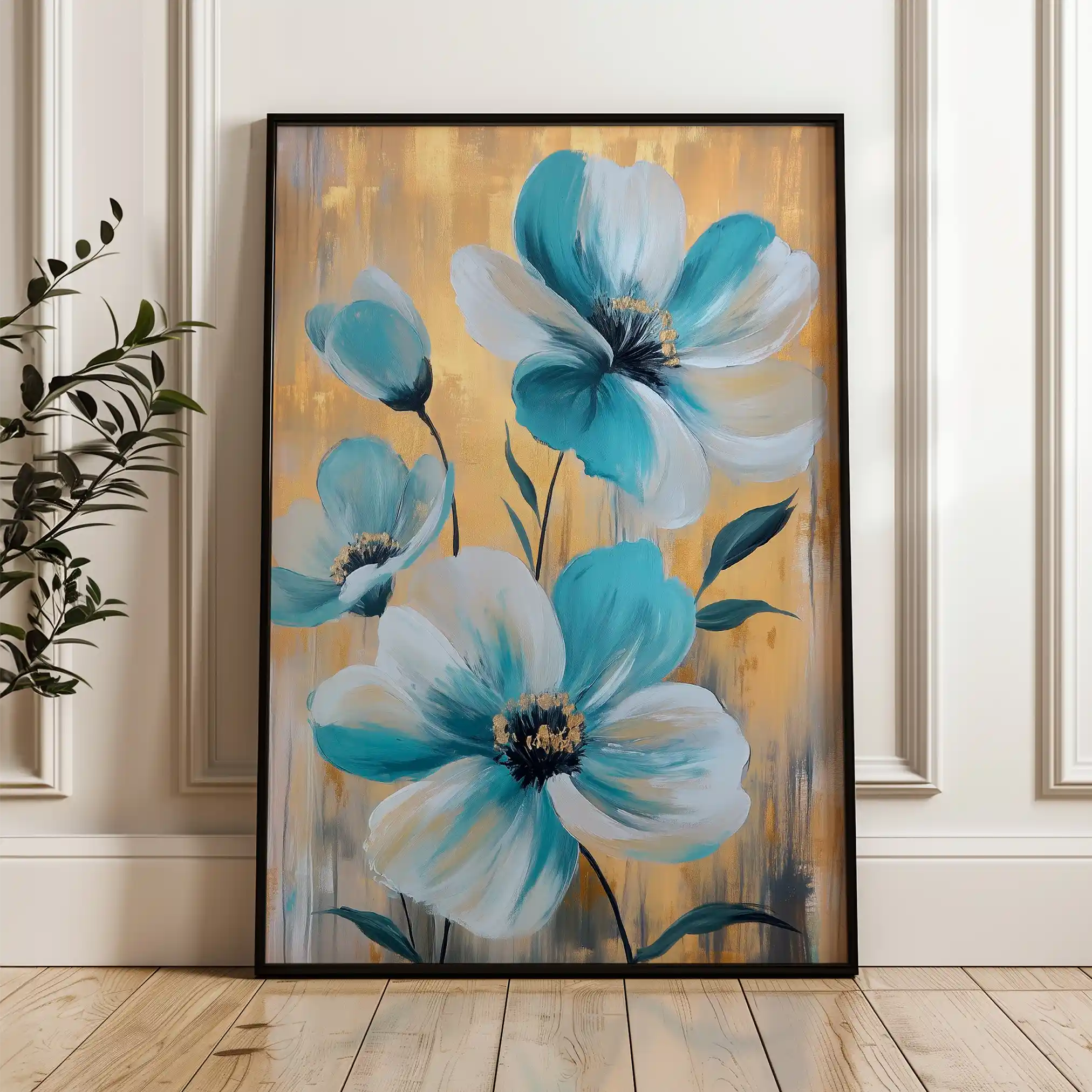 Floral Canvas Wall Art WAD1545-F 90 x 60 cm / Stretched on hidden frame
