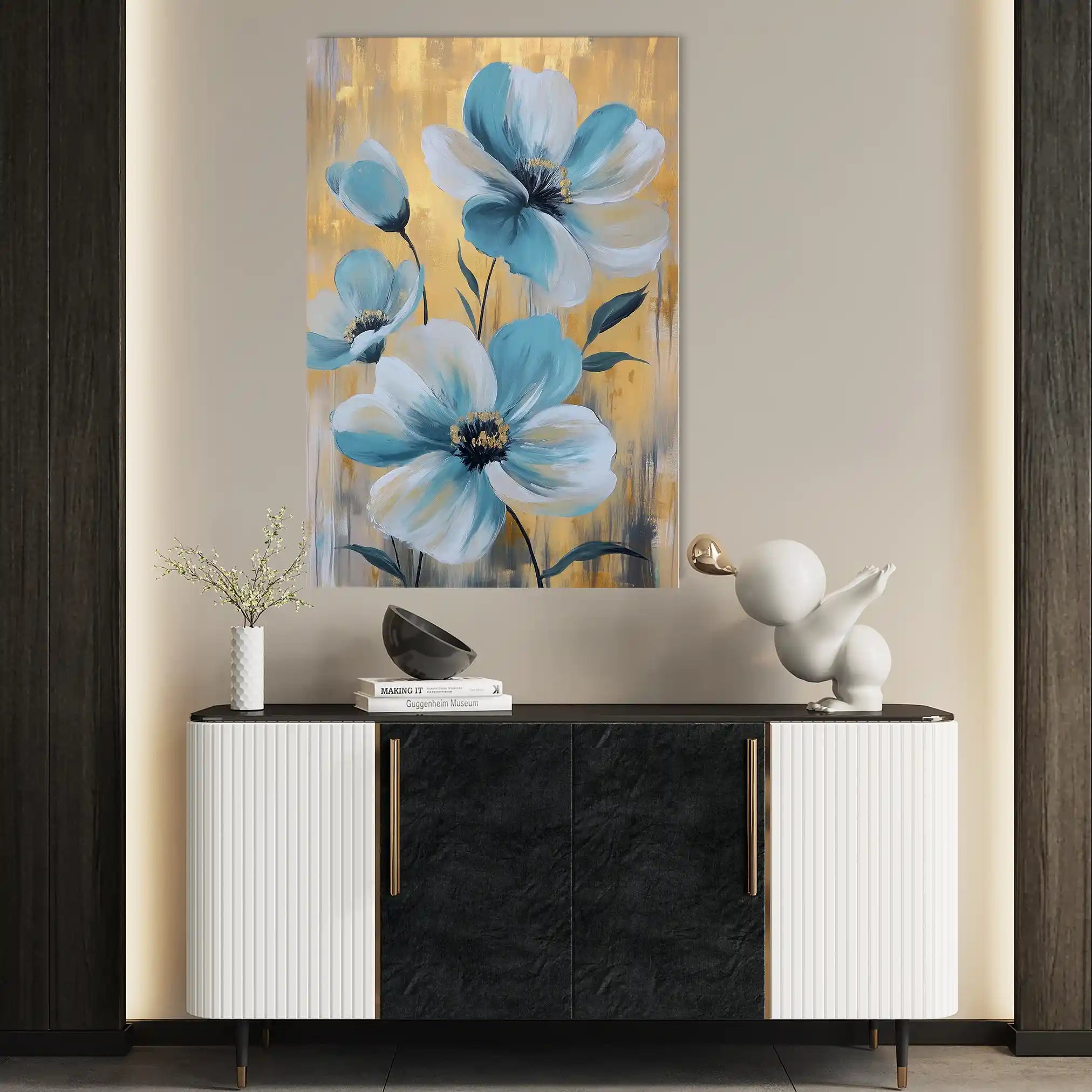 Floral Canvas Wall Art WAD1545-F 90 x 60 cm / Stretched on hidden frame