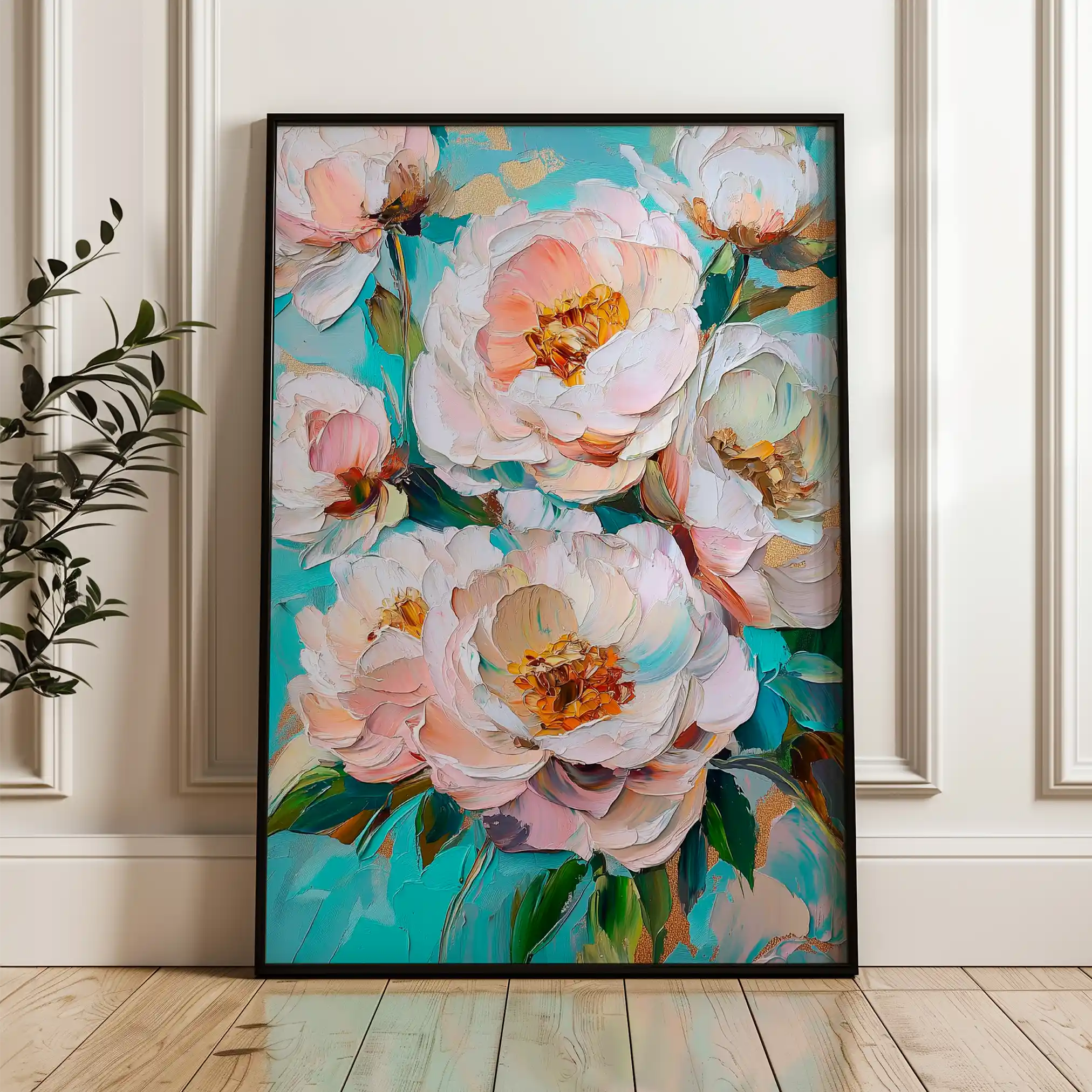 Floral Canvas Wall Art WAD1546-F 90 x 60 cm / Stretched on hidden frame