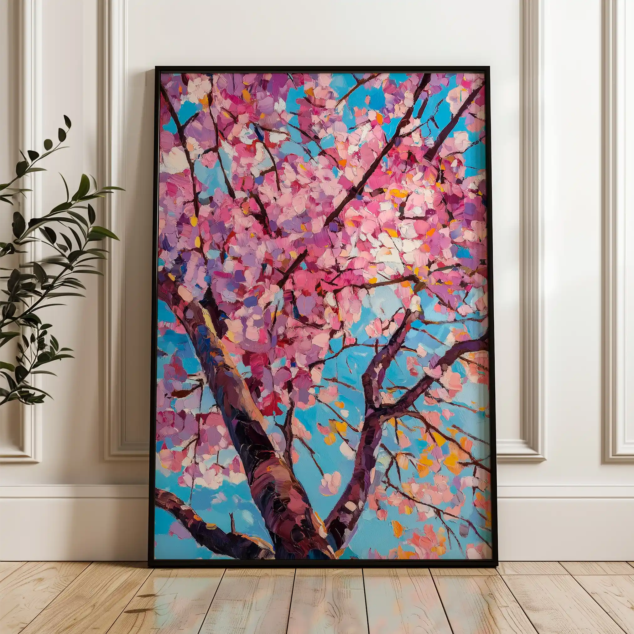 Floral Canvas Wall Art WAD1547-F 90 x 60 cm / Stretched on hidden frame
