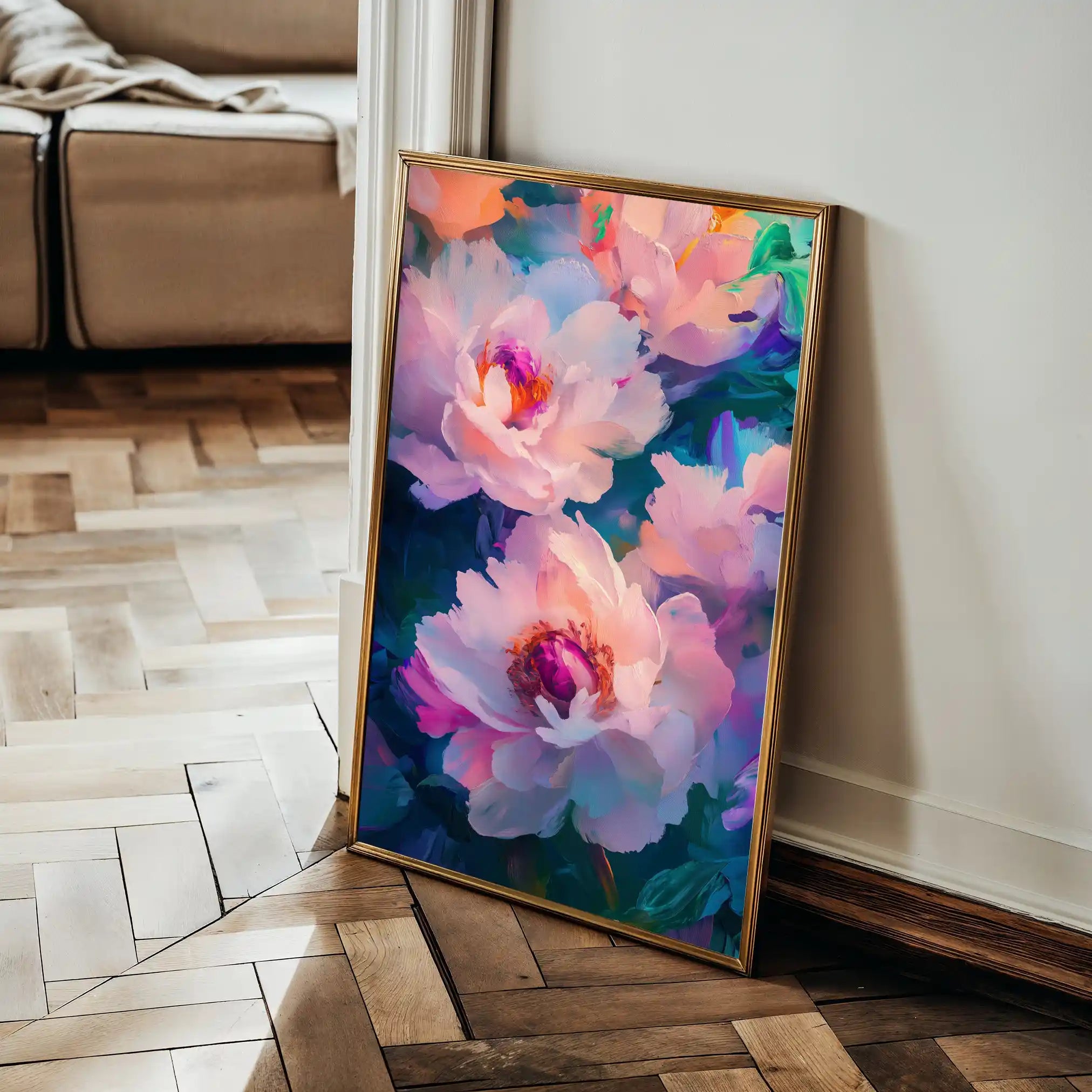 Floral Canvas Wall Art WAD1548-F 90 x 60 cm / Stretched on hidden frame