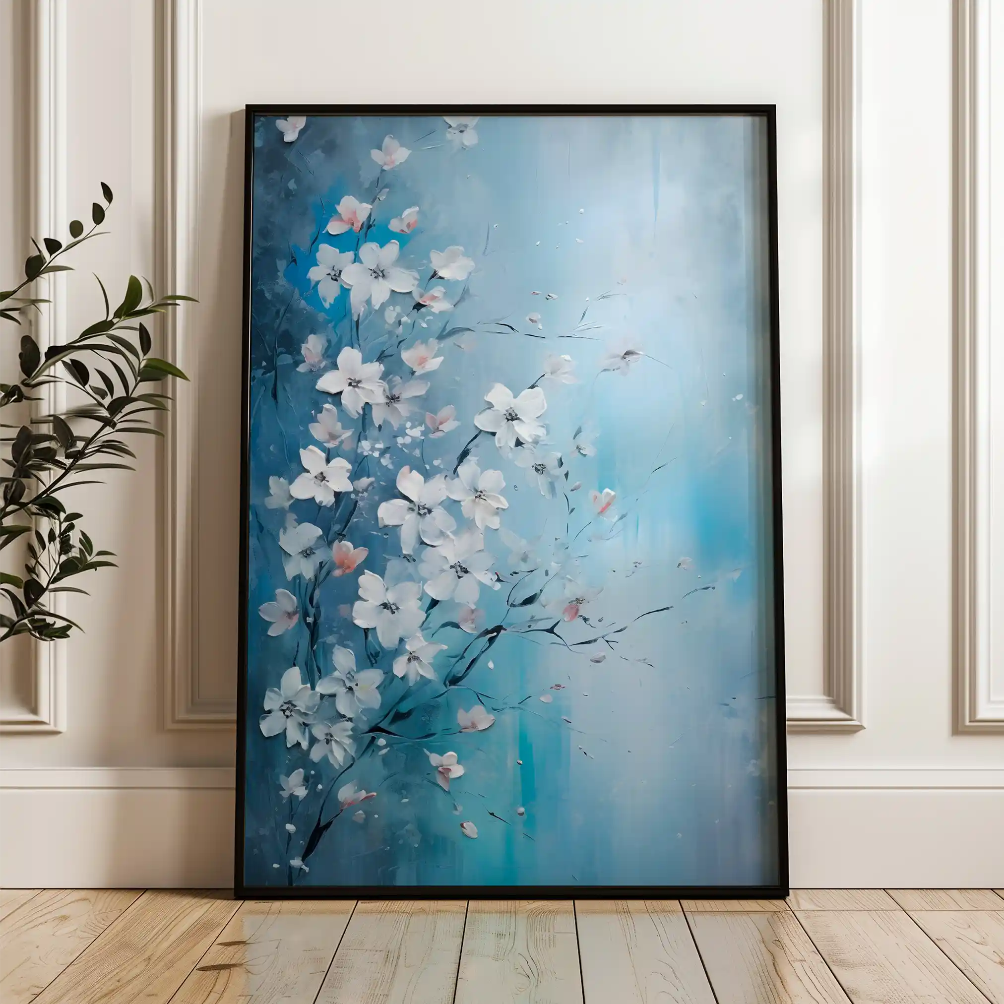 Floral Canvas Wall Art WAD155-F 90 x 60 cm / Stretched on hidden frame