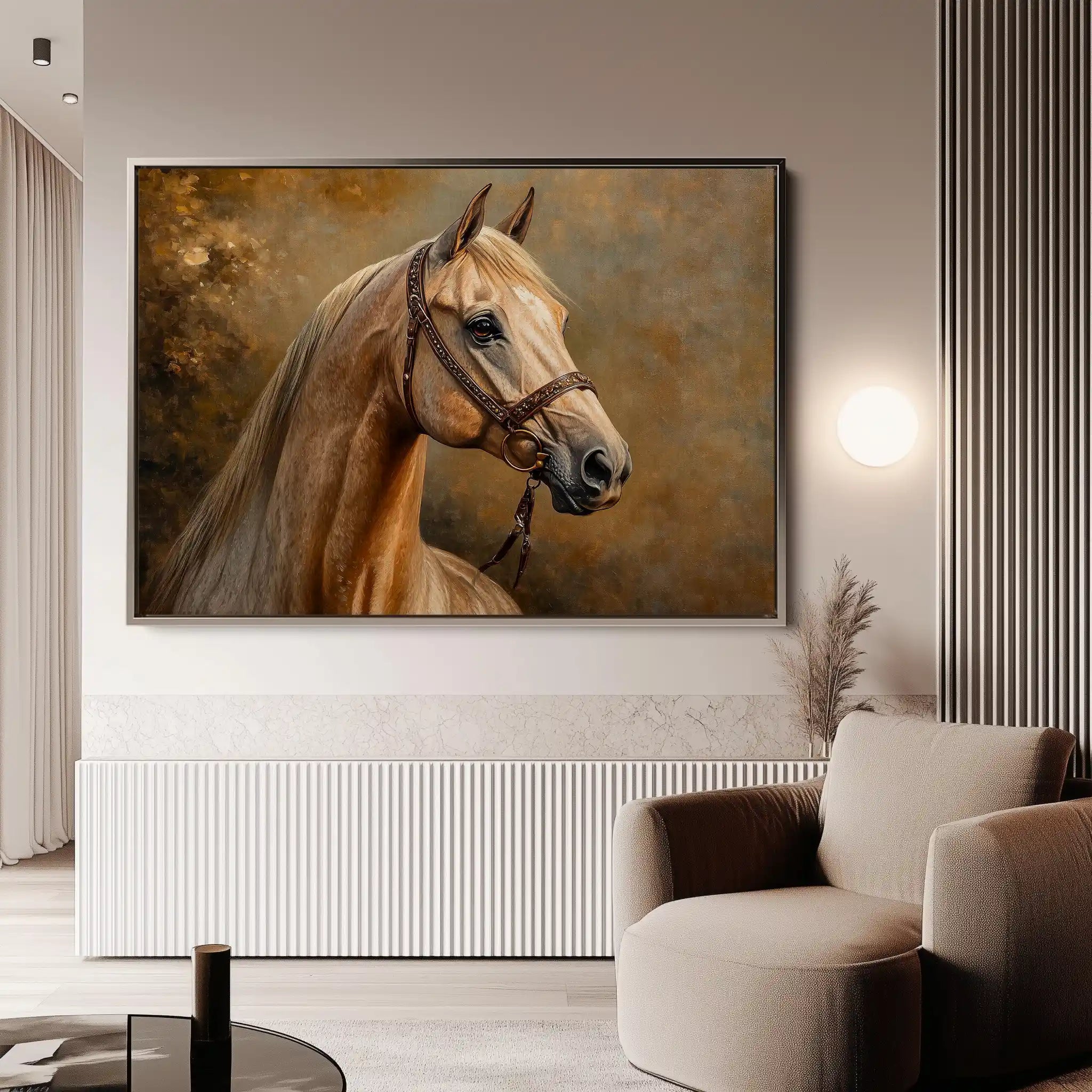 Horses 155 Canvas Art 90 x 60 cm / Stretched on hidden frame