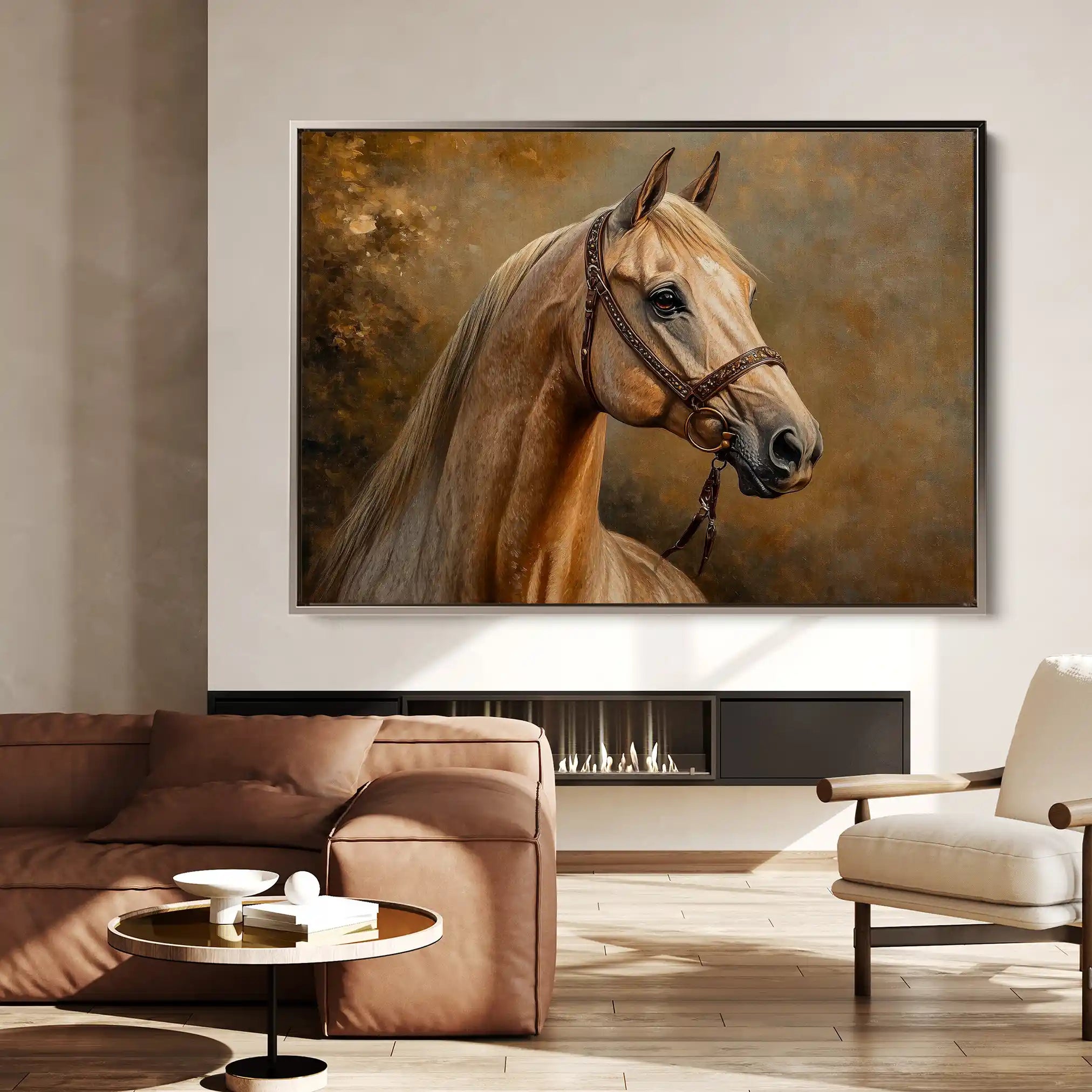 Horses 155 Canvas Art 90 x 60 cm / Stretched on hidden frame