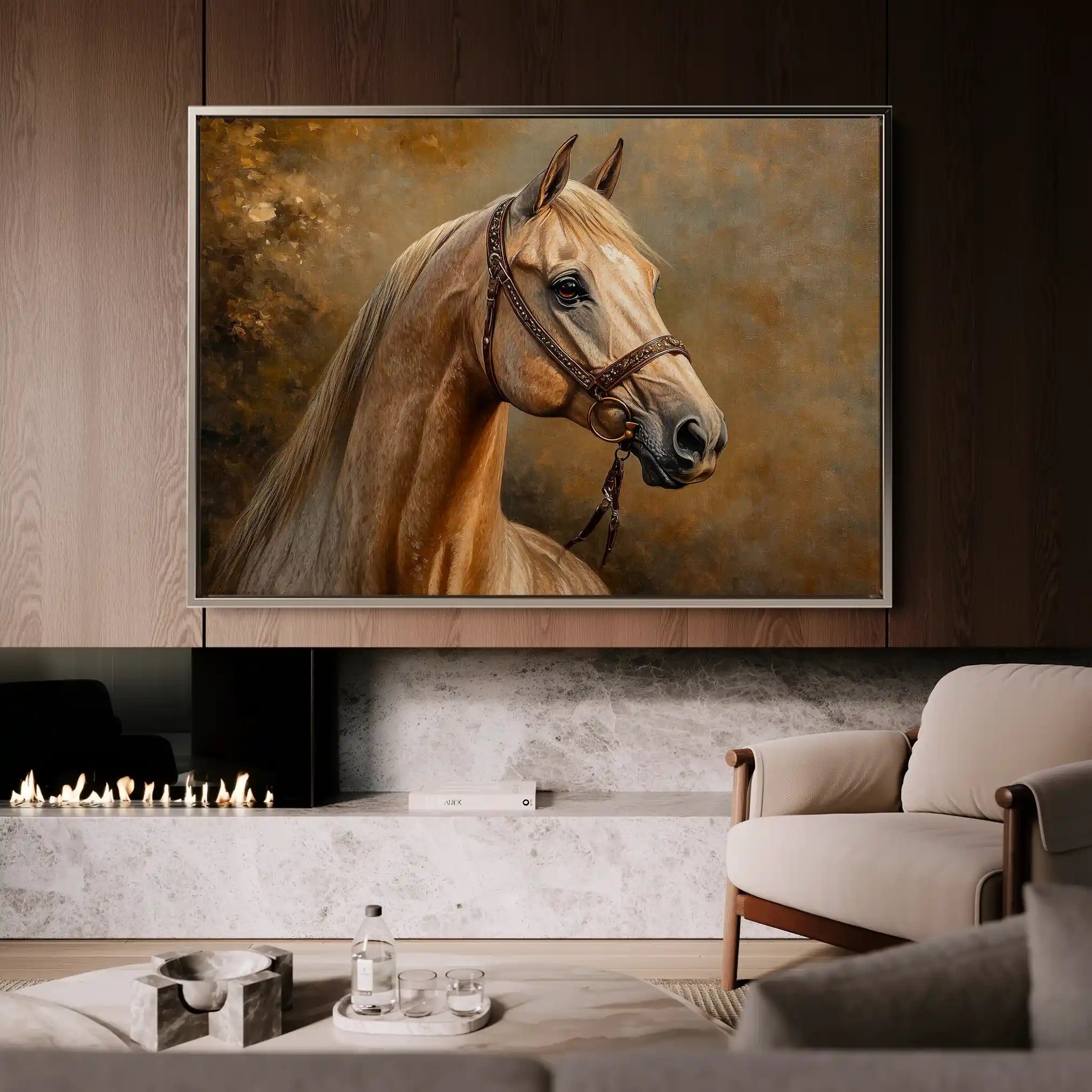 Horses 155 Canvas Art 90 x 60 cm / Stretched on hidden frame