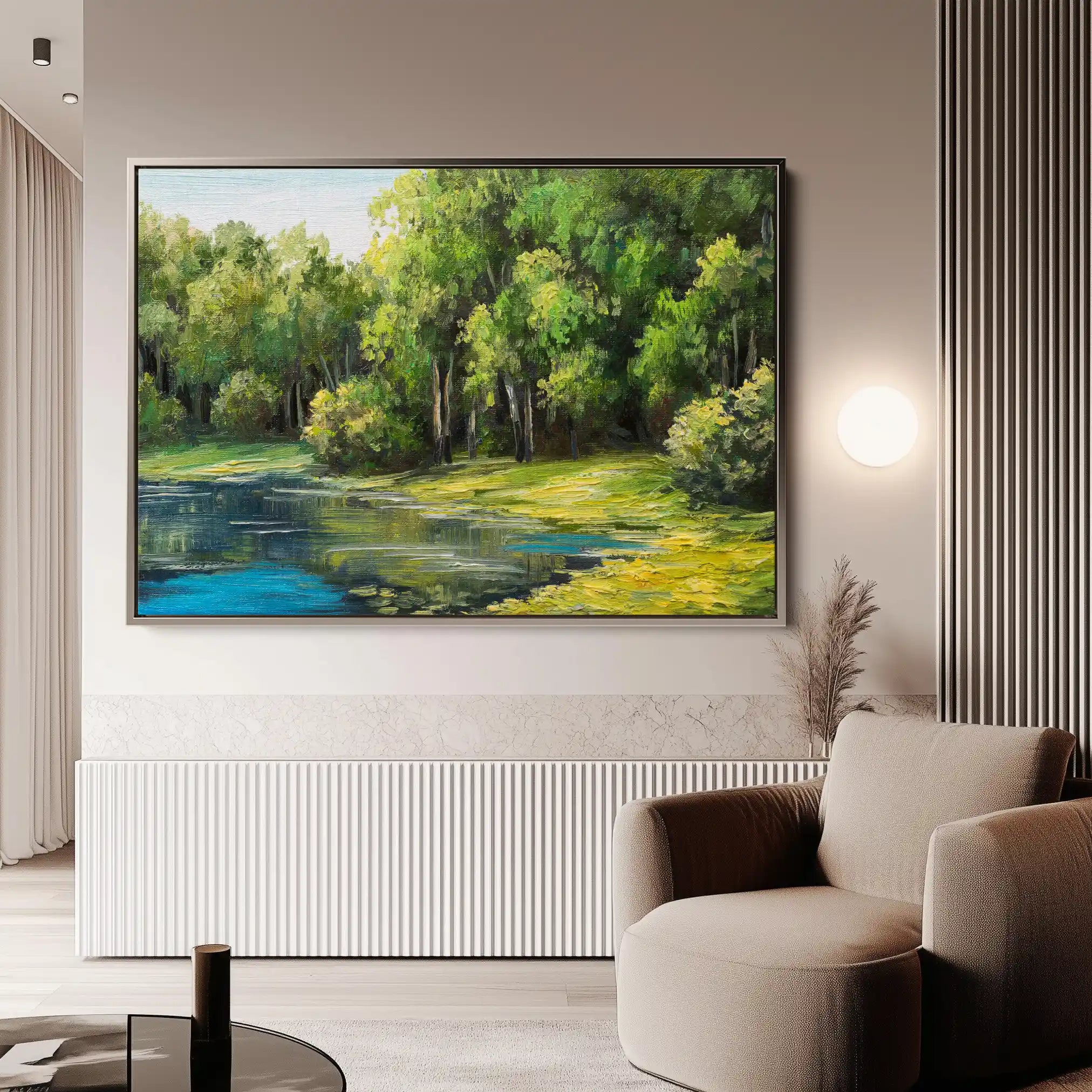Landscape 155 Canvas Art 90 x 60 cm / Stretched on hidden frame