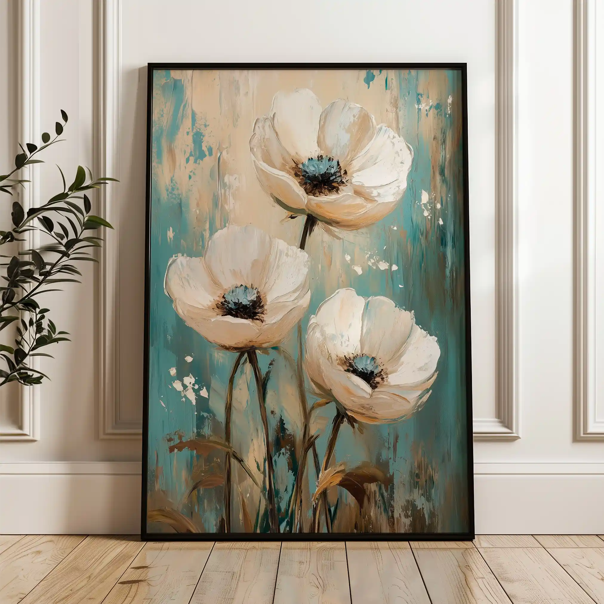 Floral Canvas Wall Art WAD1550-F 90 x 60 cm / Stretched on hidden frame