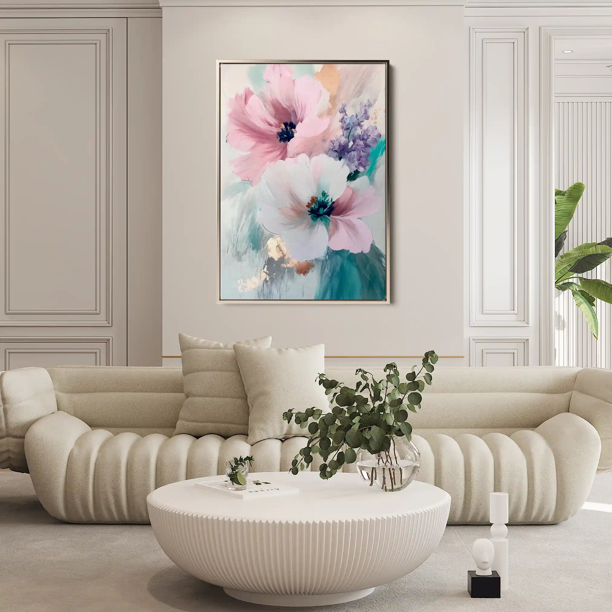 Floral Canvas Wall Art WAD1551-F 90 x 60 cm / Stretched on hidden frame