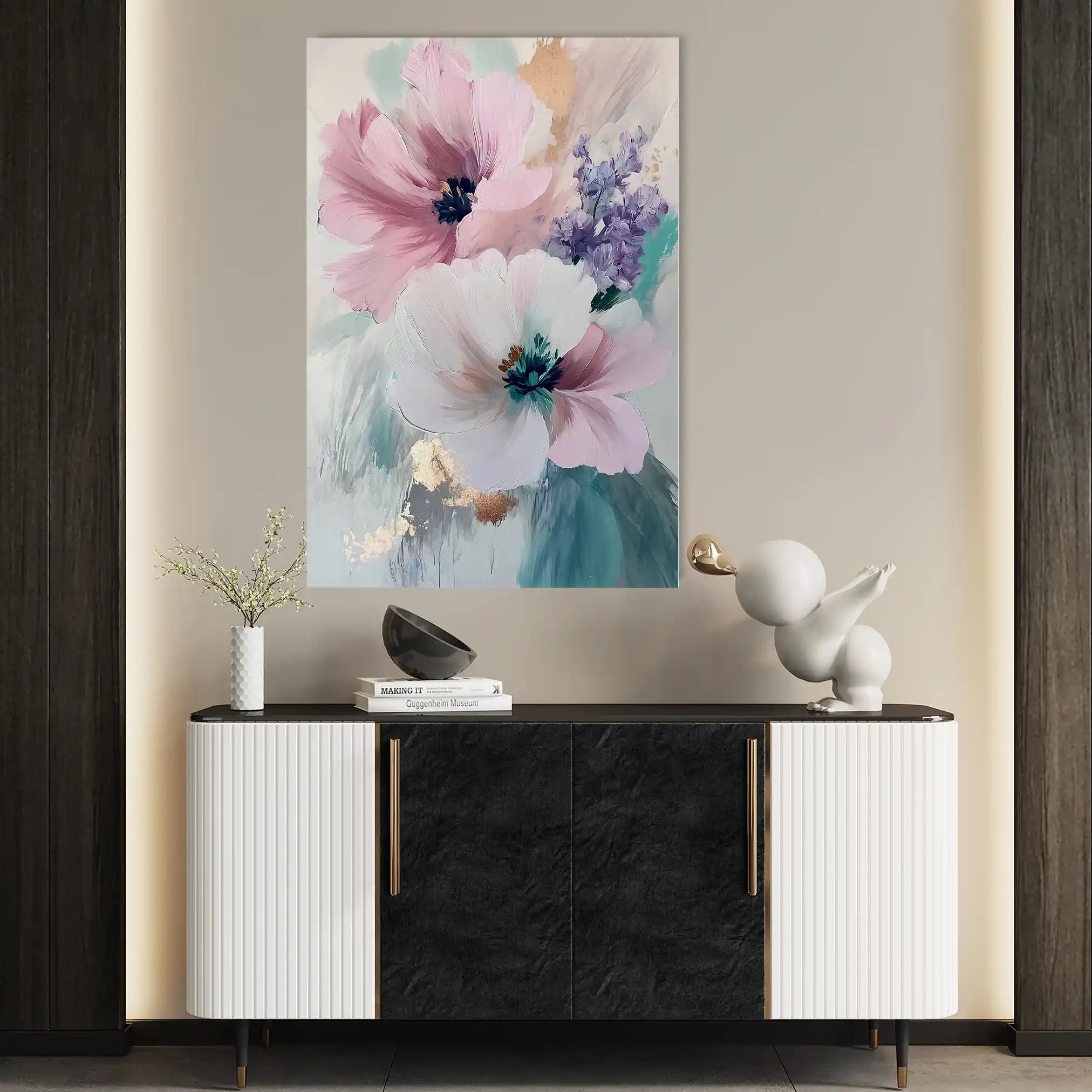 Floral Canvas Wall Art WAD1551-F 90 x 60 cm / Stretched on hidden frame