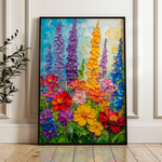 Floral Canvas Wall Art WAD1552-F 90 x 60 cm / Stretched on hidden frame