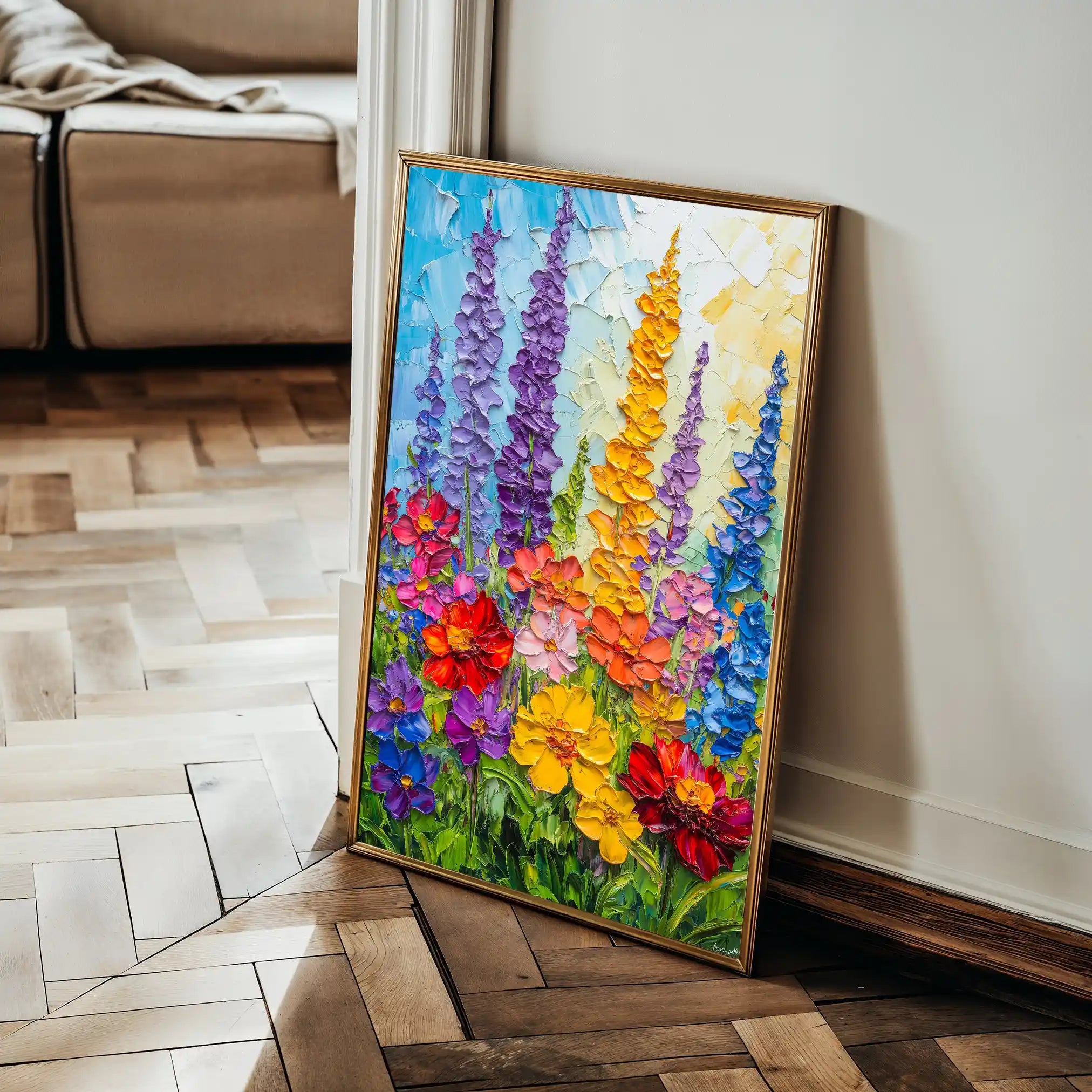 Floral Canvas Wall Art WAD1552-F 90 x 60 cm / Stretched on hidden frame