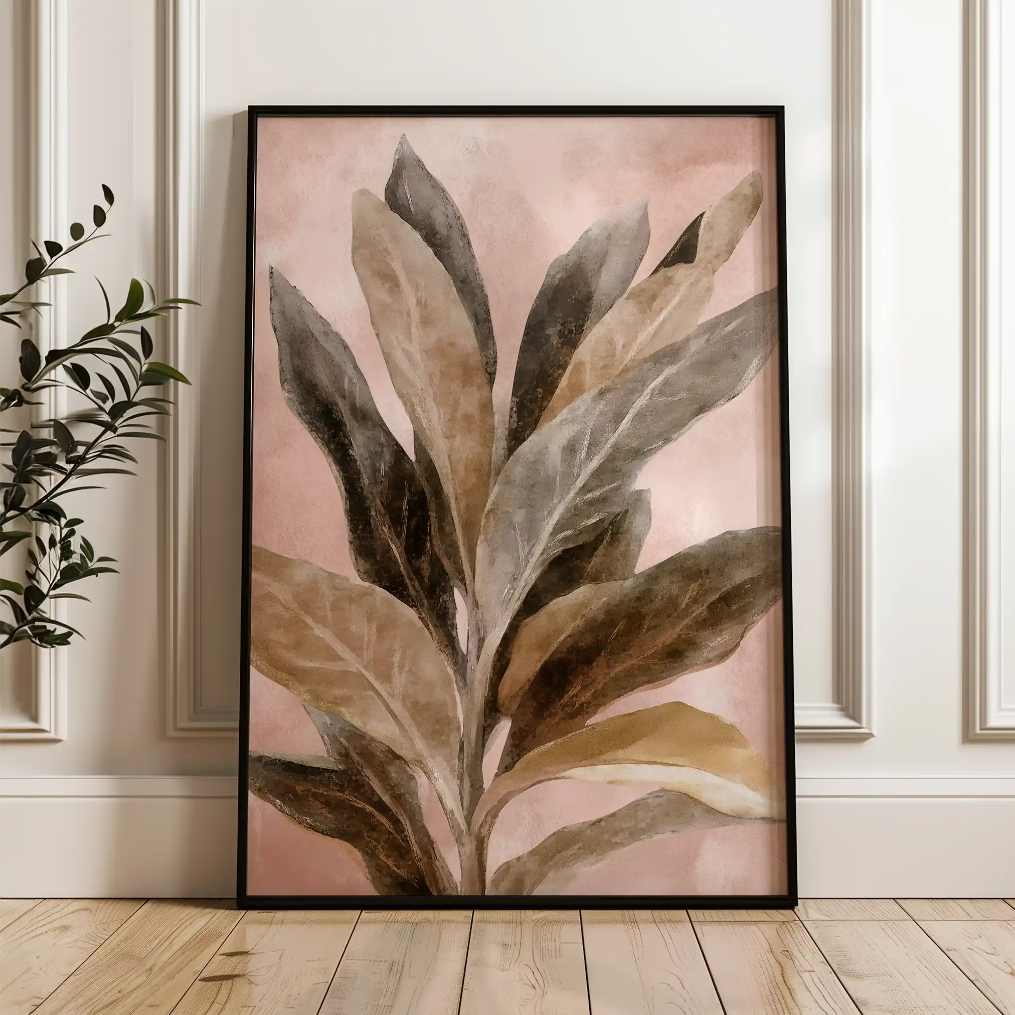 Floral Canvas Wall Art WAD1555-F 90 x 60 cm / Stretched on hidden frame