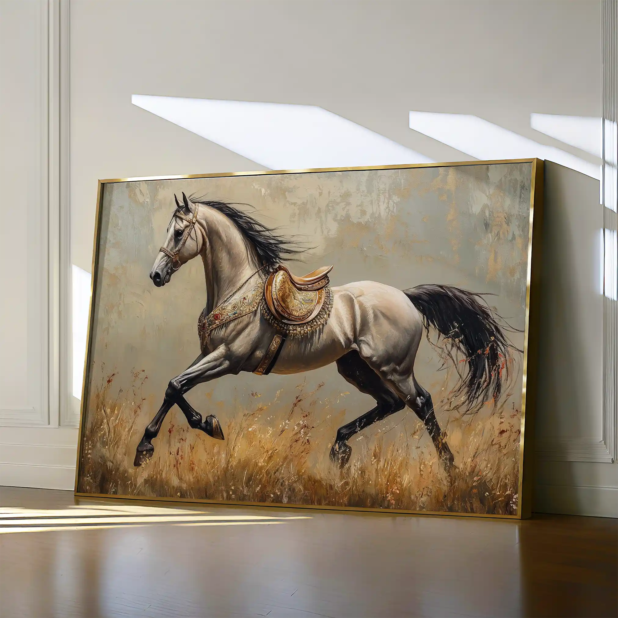 Horses 156 Canvas Art 90 x 60 cm / Stretched on hidden frame