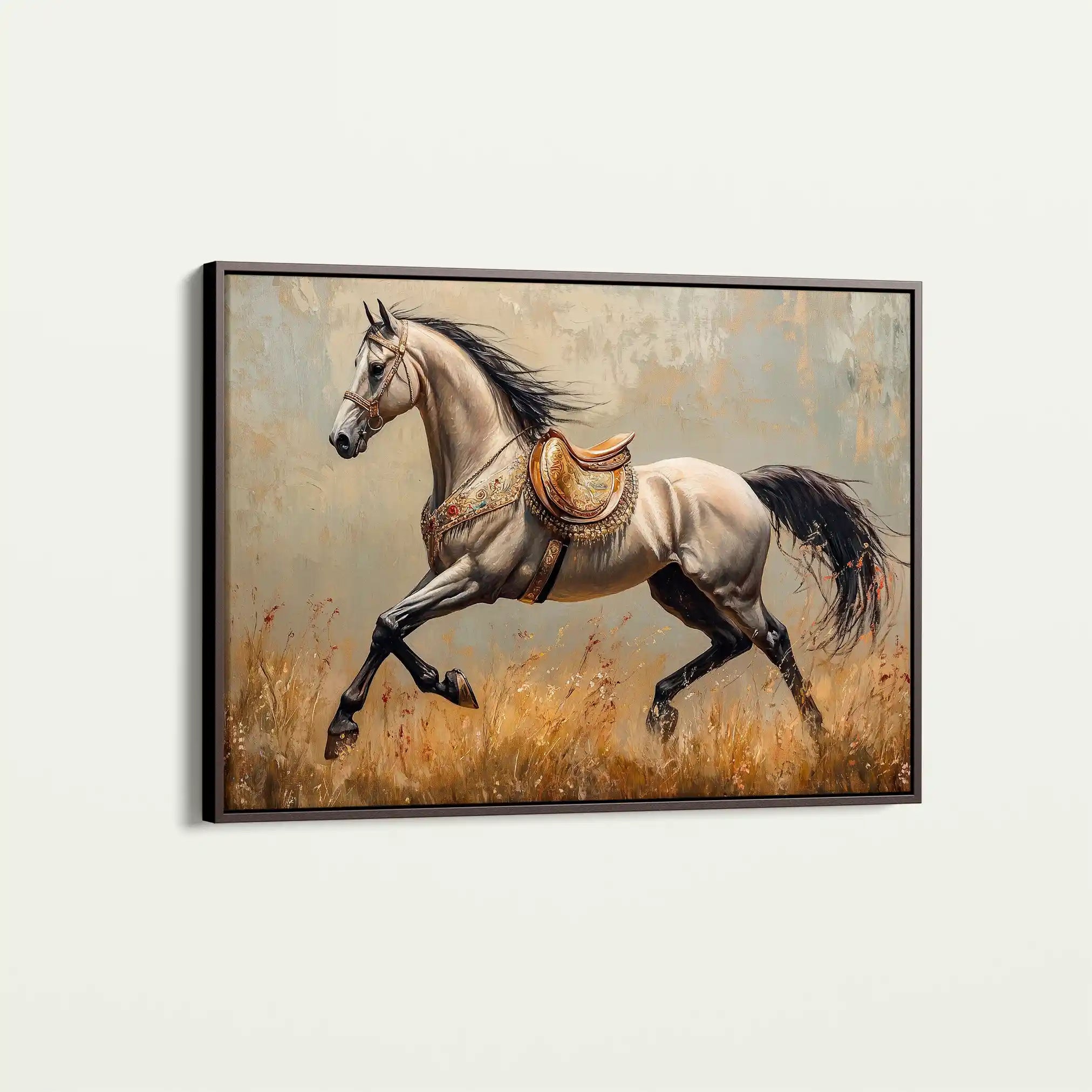 Horses 156 Canvas Art 90 x 60 cm / Stretched on hidden frame