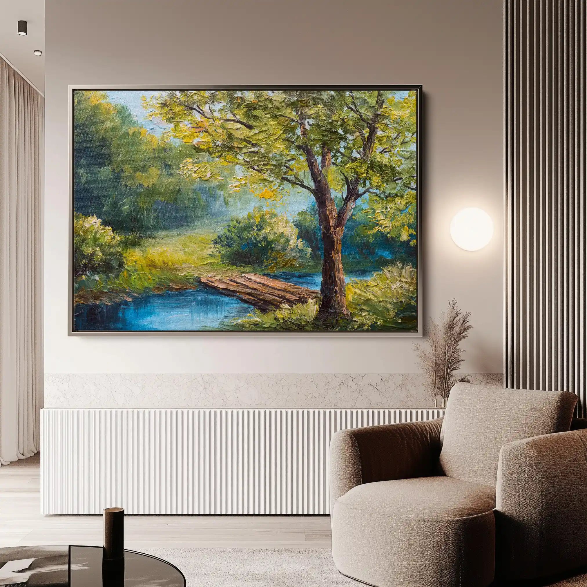 Landscape 156 Canvas Art 90 x 60 cm / Stretched on hidden frame
