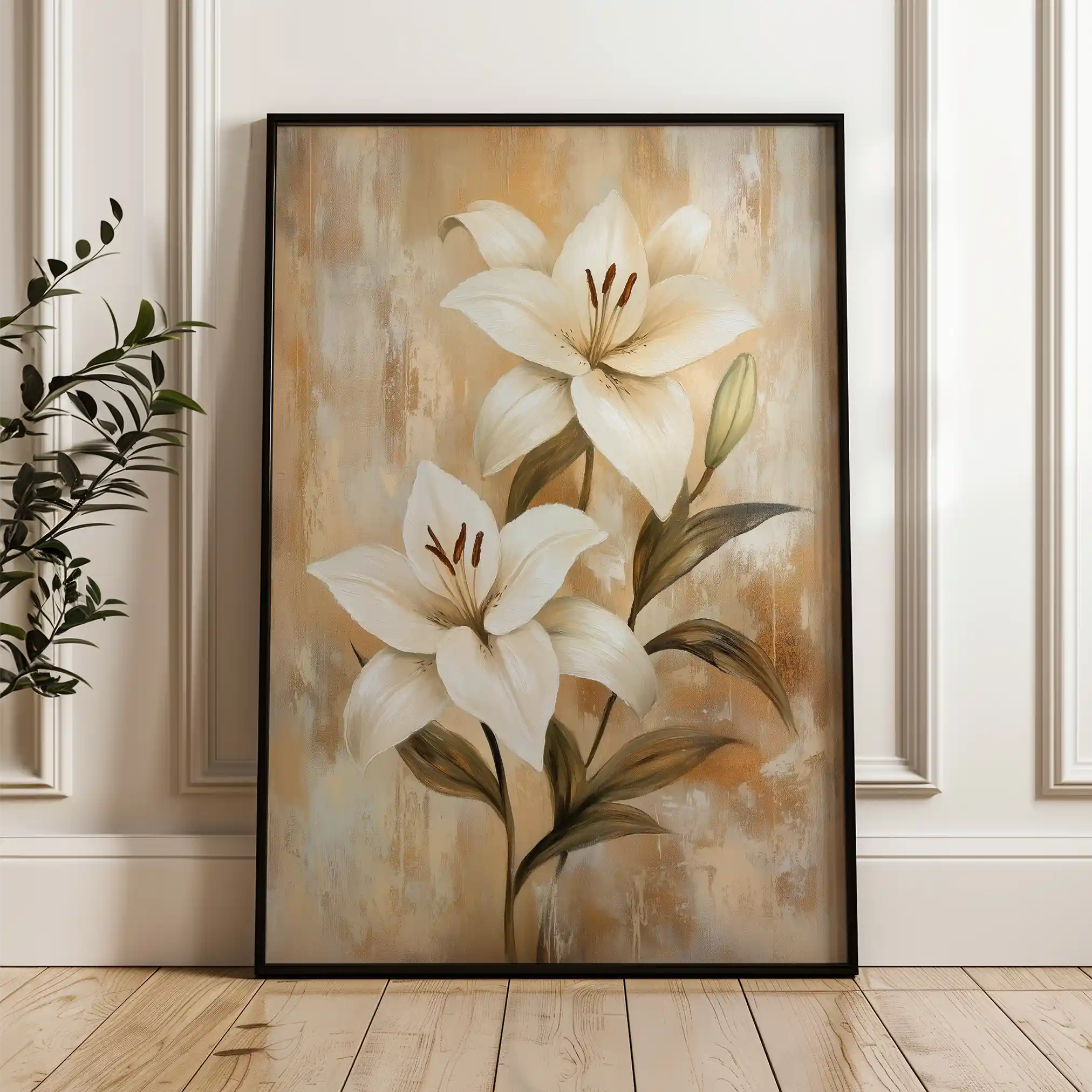 Floral Canvas Wall Art WAD1560-F 90 x 60 cm / Stretched on hidden frame