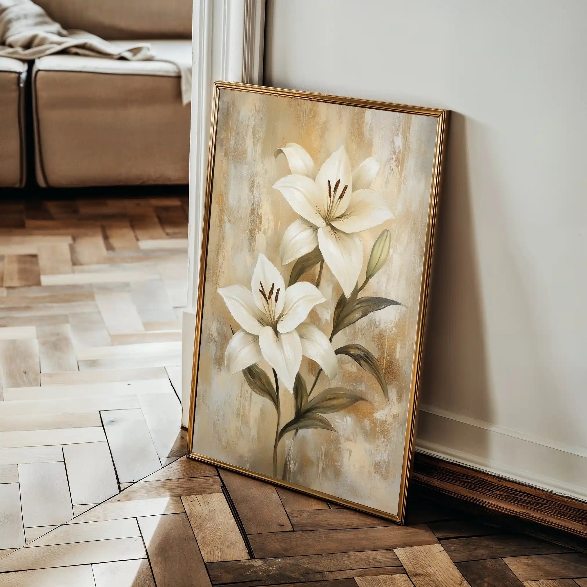 Floral Canvas Wall Art WAD1560-F 90 x 60 cm / Stretched on hidden frame