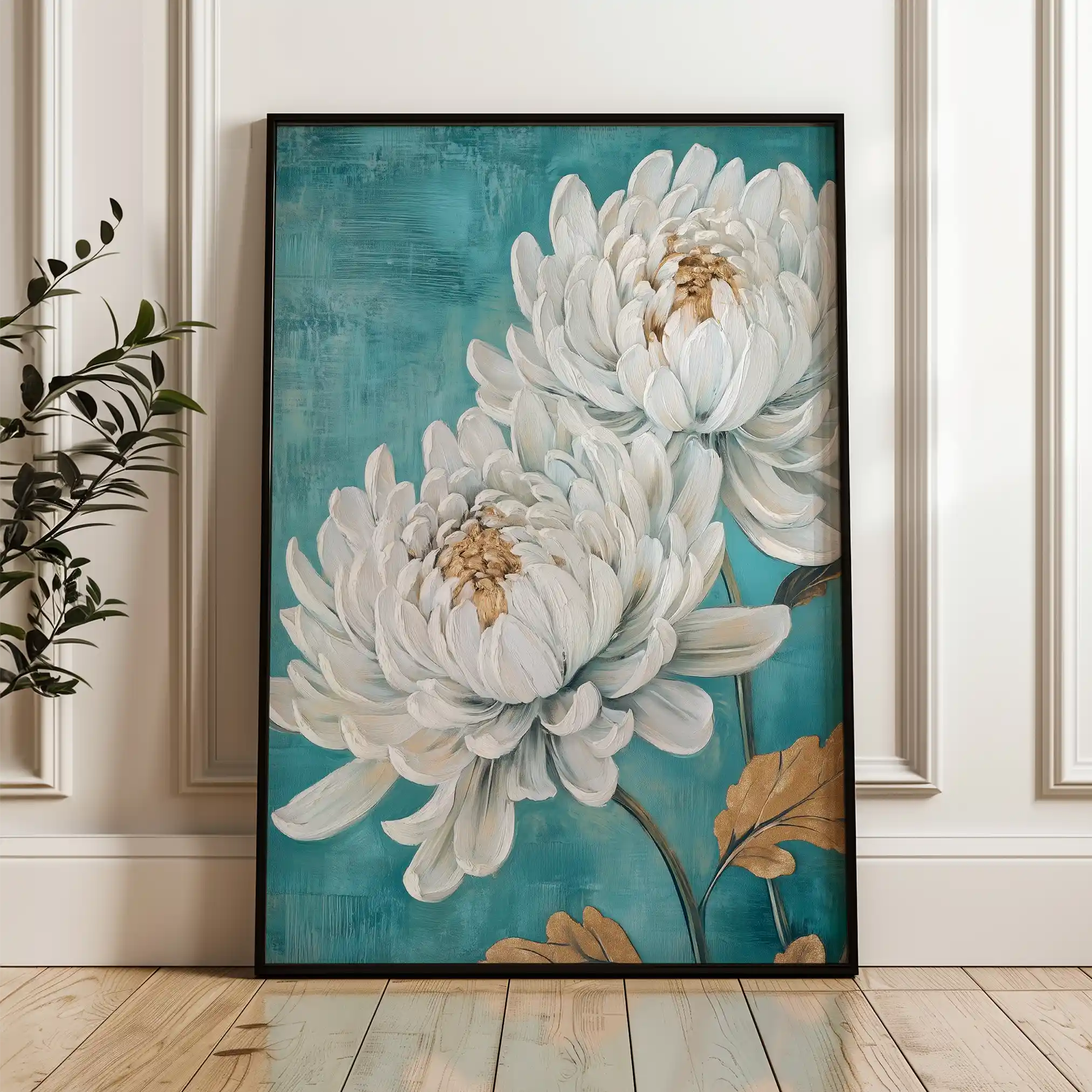Floral Canvas Wall Art WAD1561-F 90 x 60 cm / Stretched on hidden frame