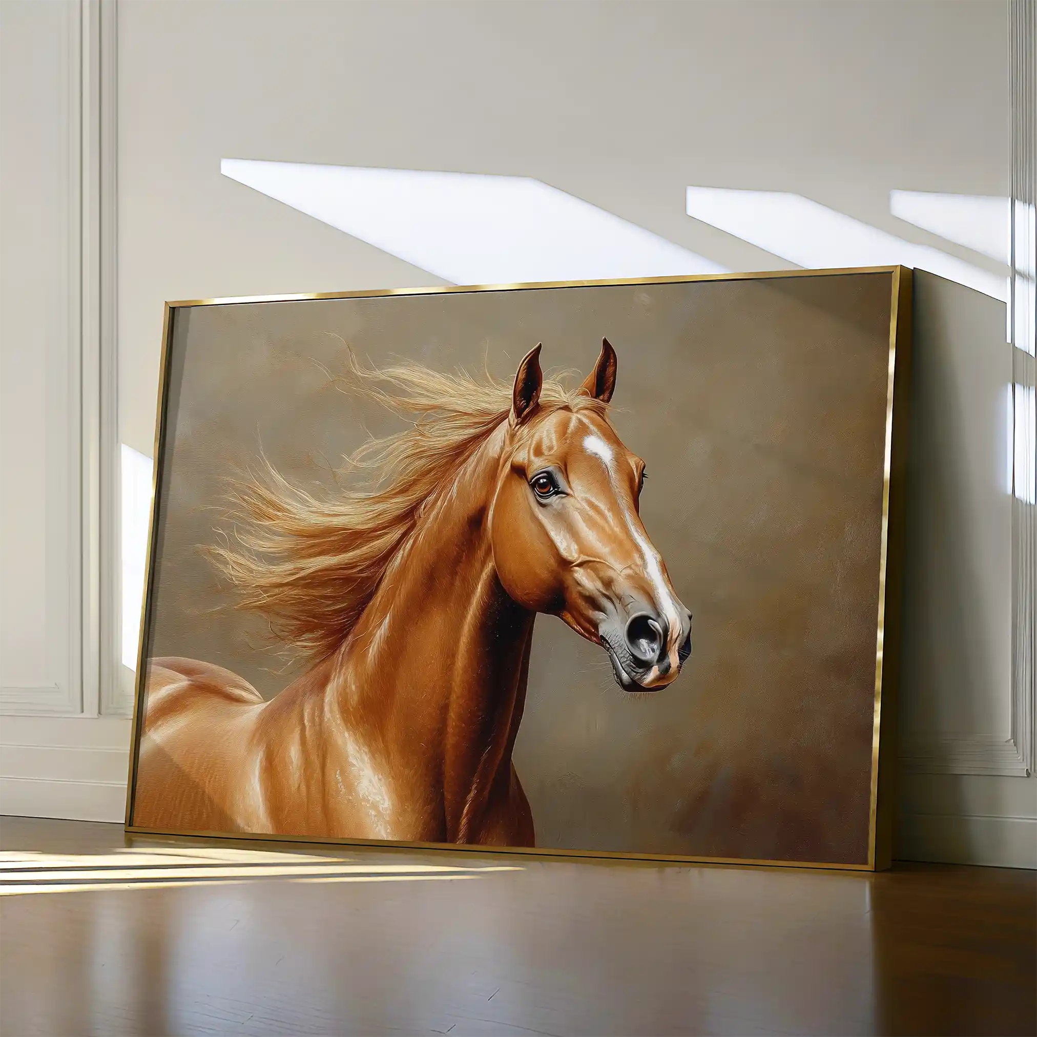Horses 157 Canvas Art 90 x 60 cm / Stretched on hidden frame