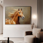 Horses 157 Canvas Art 90 x 60 cm / Stretched on hidden frame