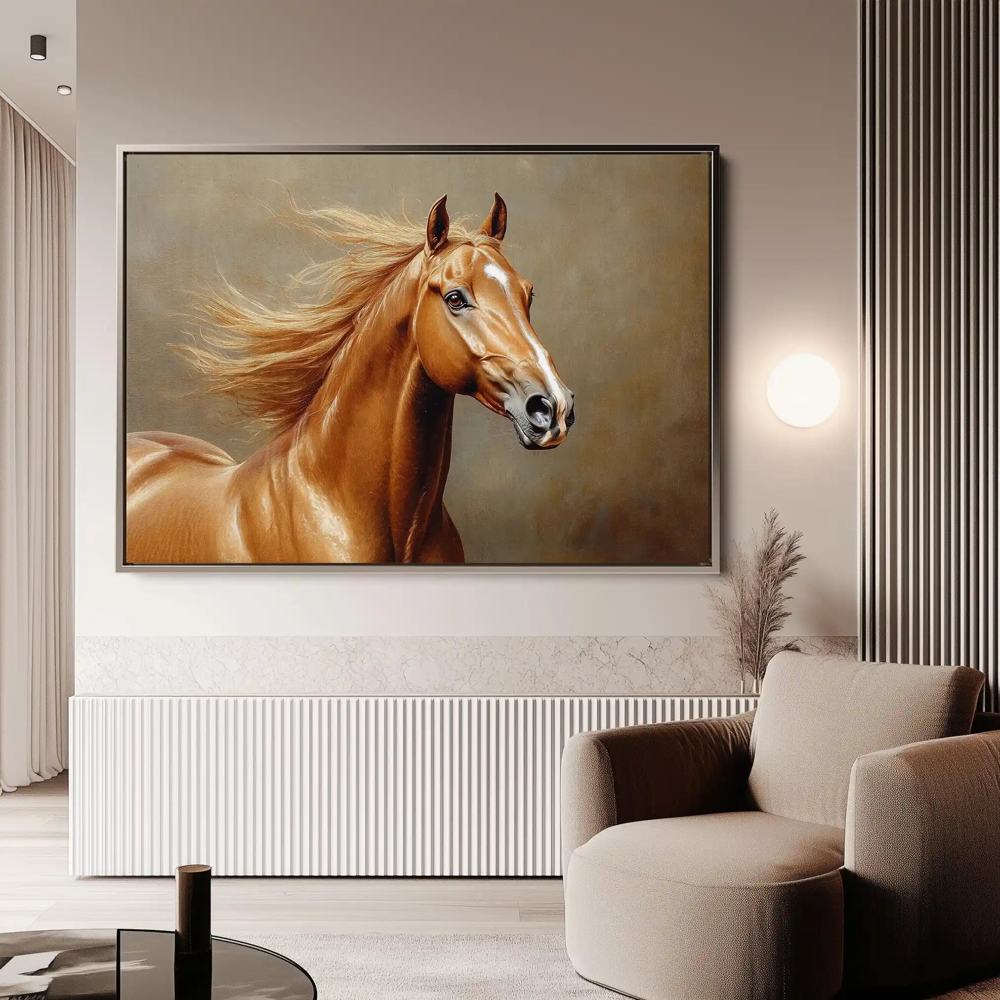 Horses 157 Canvas Art 90 x 60 cm / Stretched on hidden frame