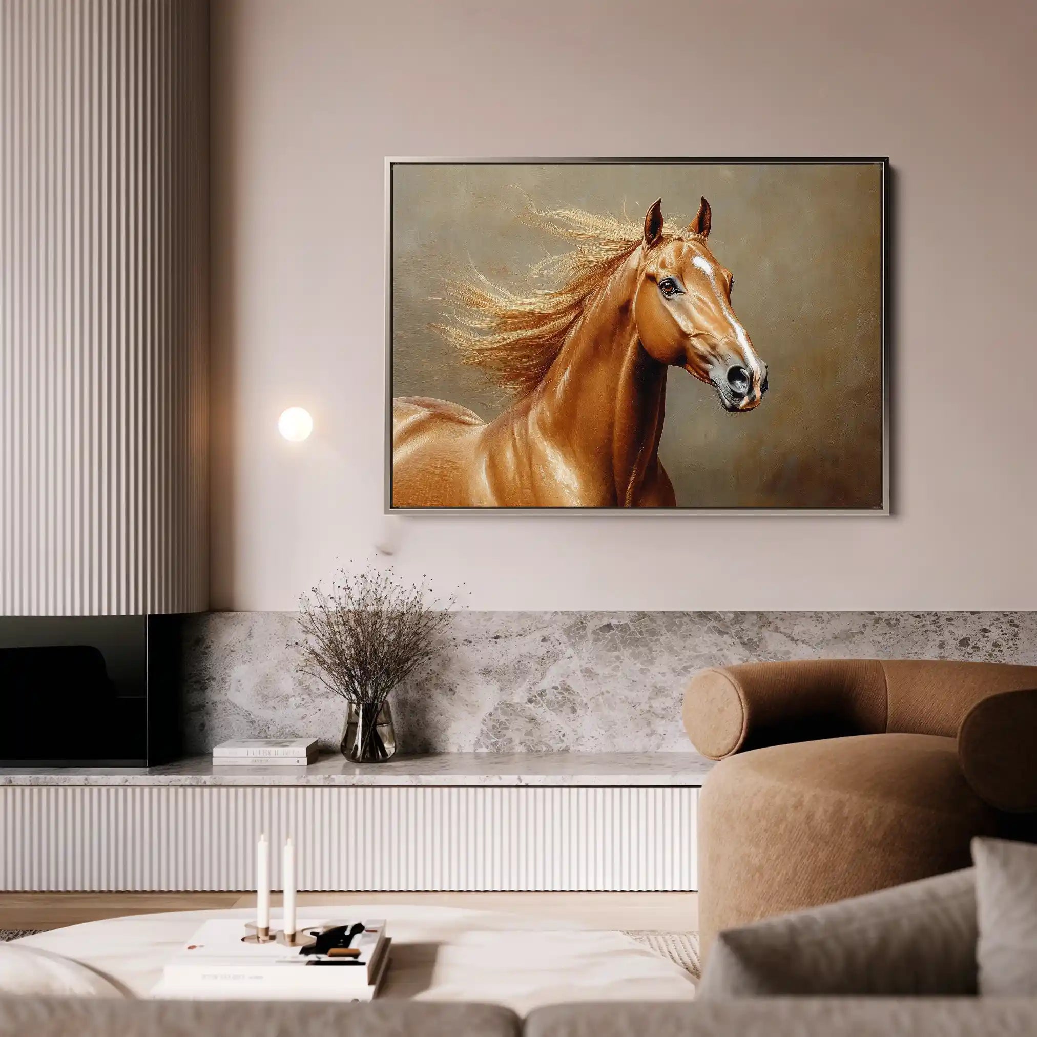 Horses 157 Canvas Art 90 x 60 cm / Stretched on hidden frame