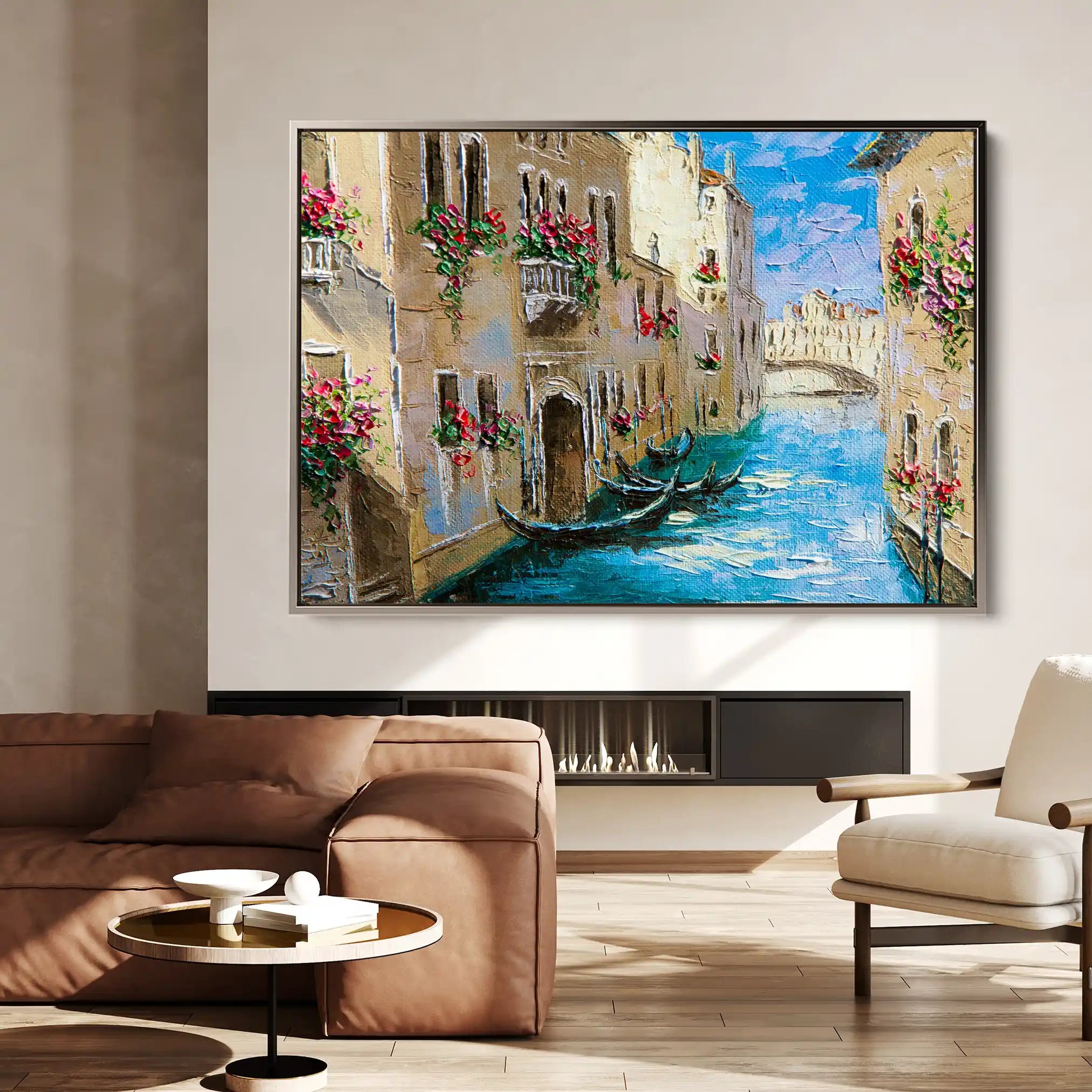 Landscape 157 Canvas Art 90 x 60 cm / Stretched on hidden frame