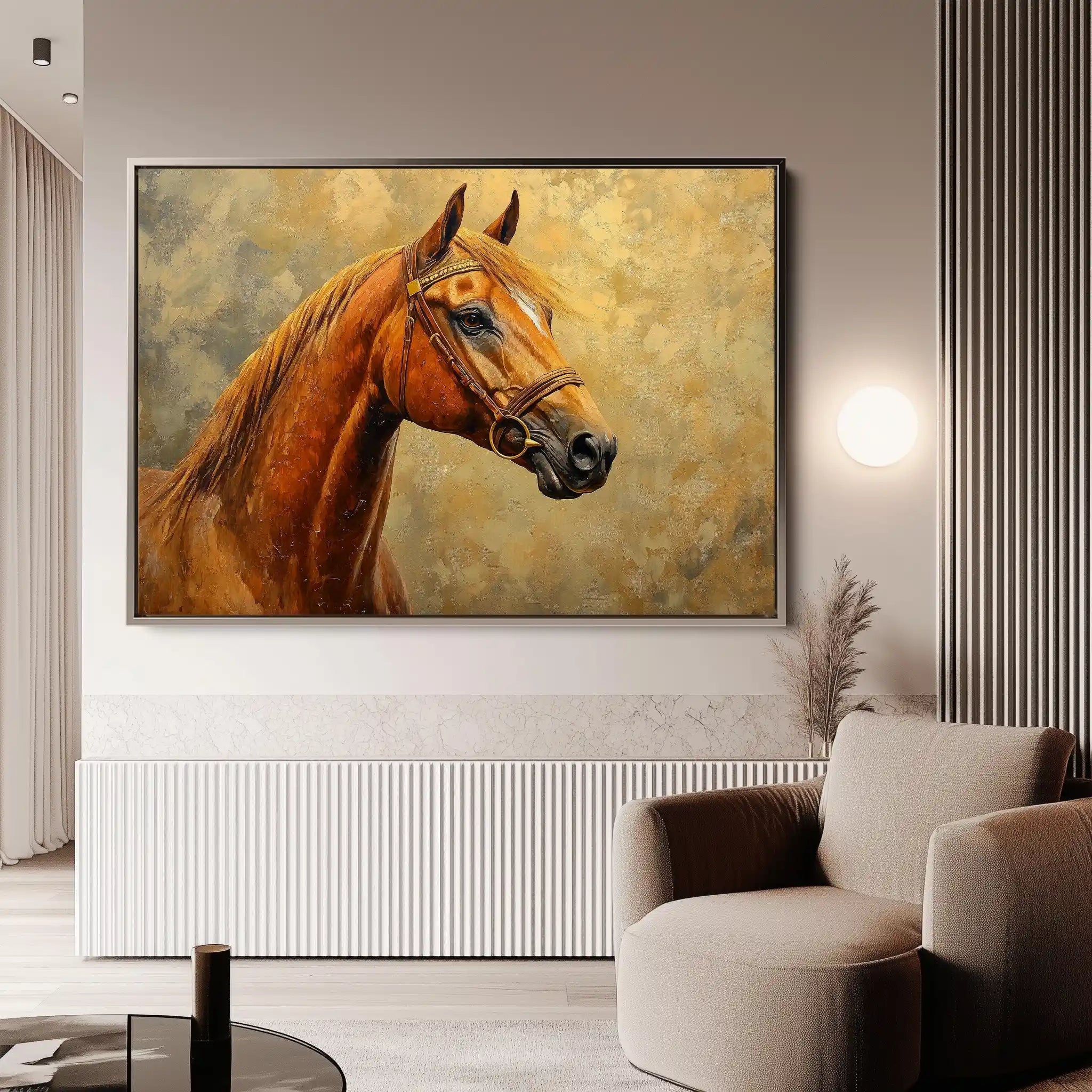 Horses 158 Canvas Art 90 x 60 cm / Stretched on hidden frame