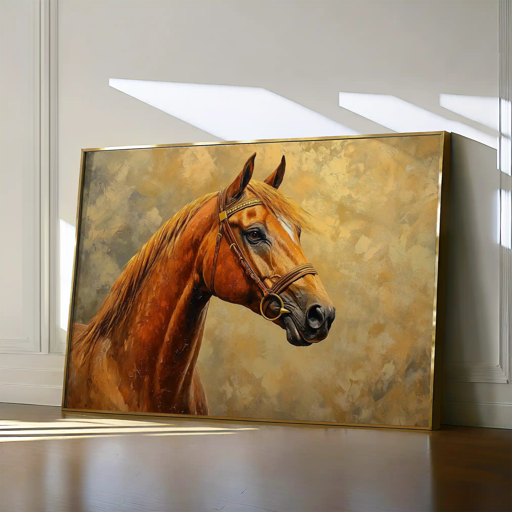 Horses 158 Canvas Art 90 x 60 cm / Stretched on hidden frame