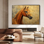 Horses 158 Canvas Art 90 x 60 cm / Stretched on hidden frame