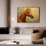 Horses 158 Canvas Art 90 x 60 cm / Stretched on hidden frame
