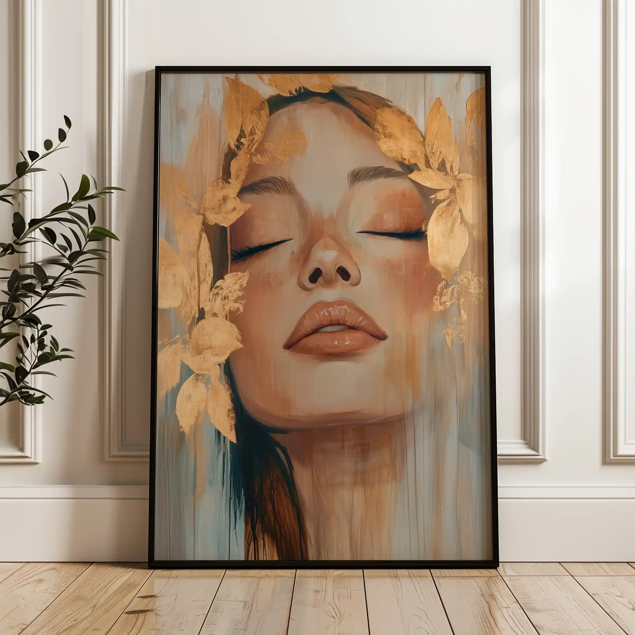 Portrait 158 Canvas Art 90 x 60 cm / Stretched on hidden frame