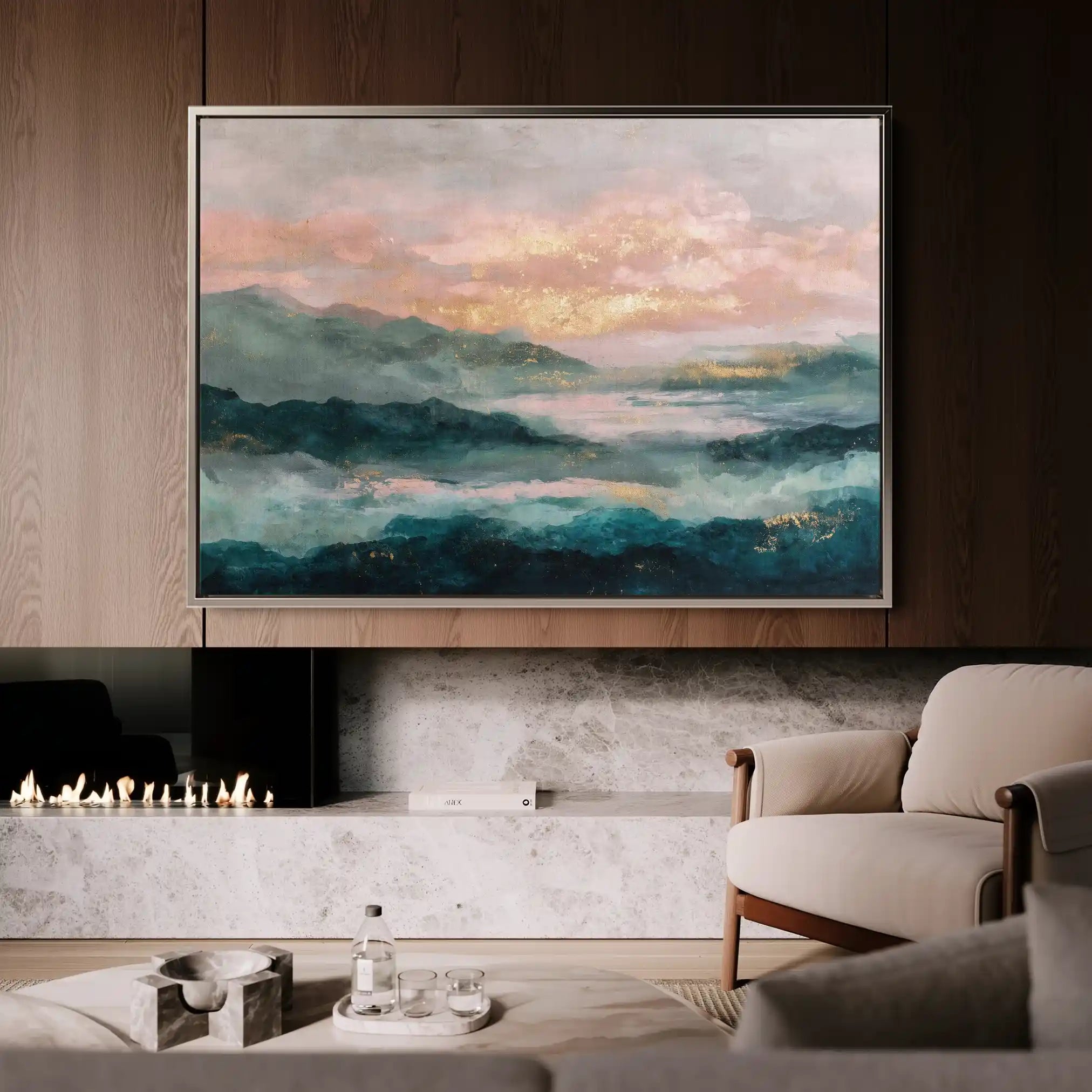 Abstract 1589 Canvas Art 60 x 40 cm / Stretched on hidden frame