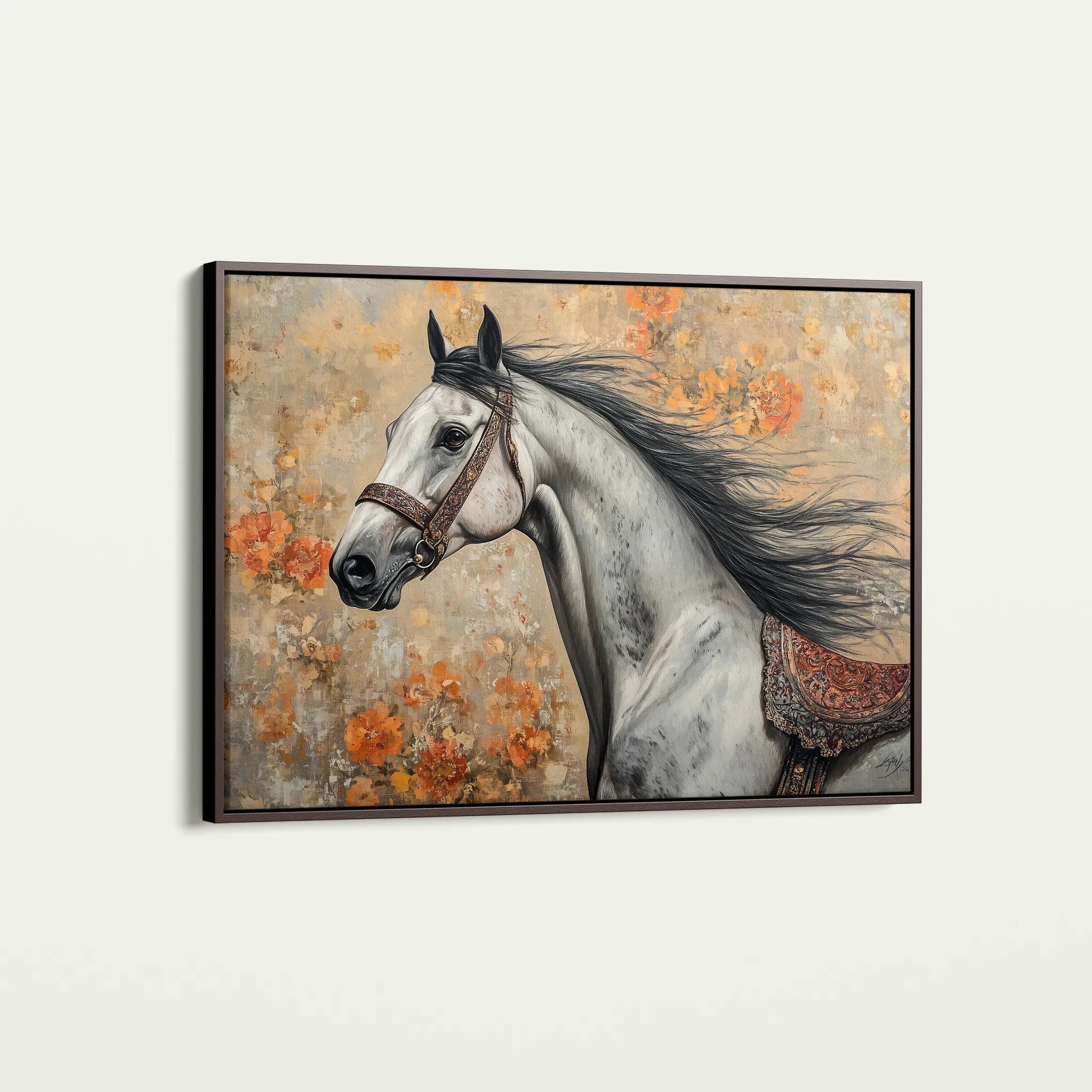 Horses Canvas Wall Art WAD159-H 90 x 60 cm / Stretched on hidden frame